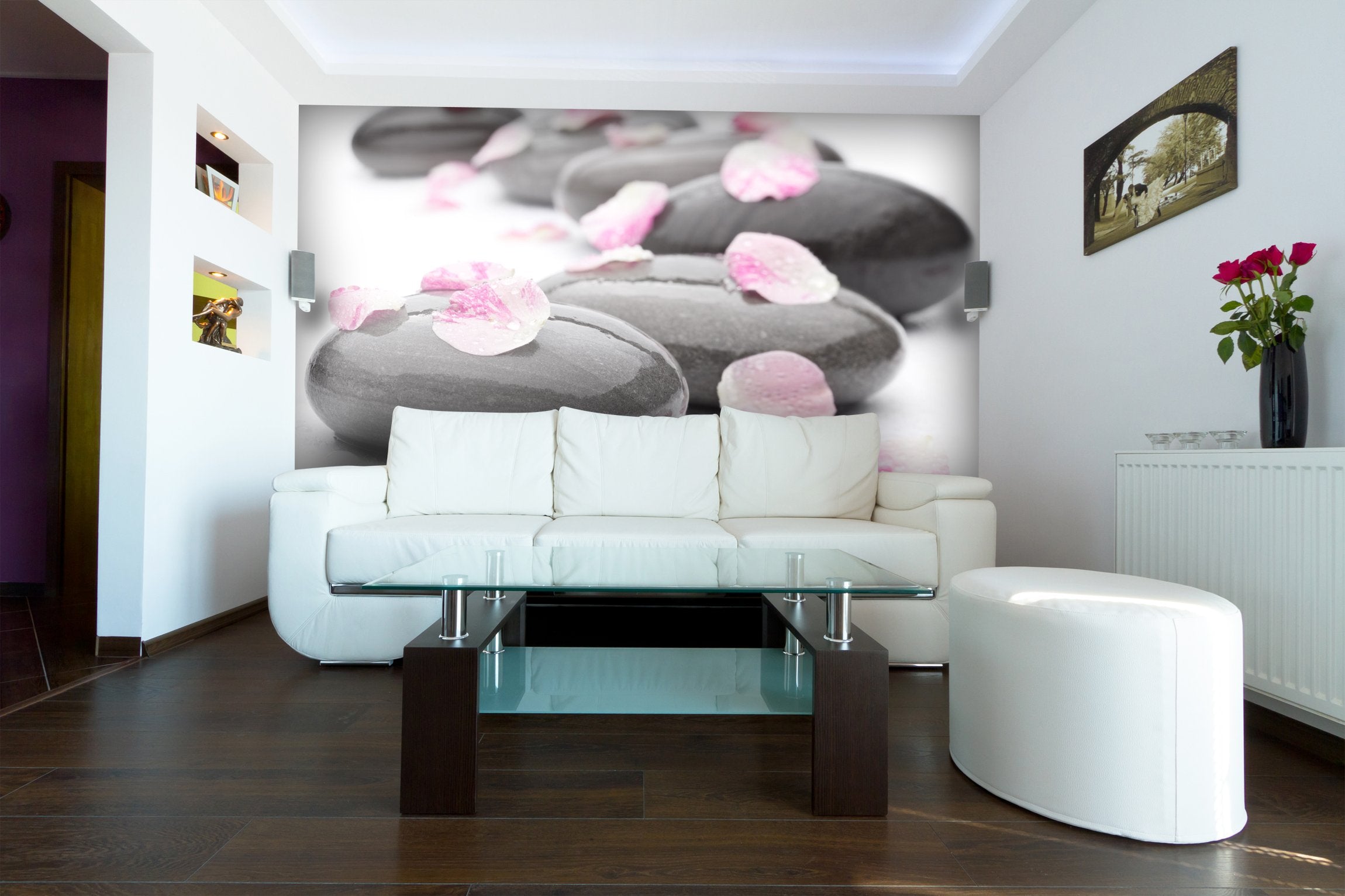 PVC Fototapete Spa Stones - ECO Wandbild Selbstklebende Tapete - 3D Vinyl Wandsticker XXL SW053