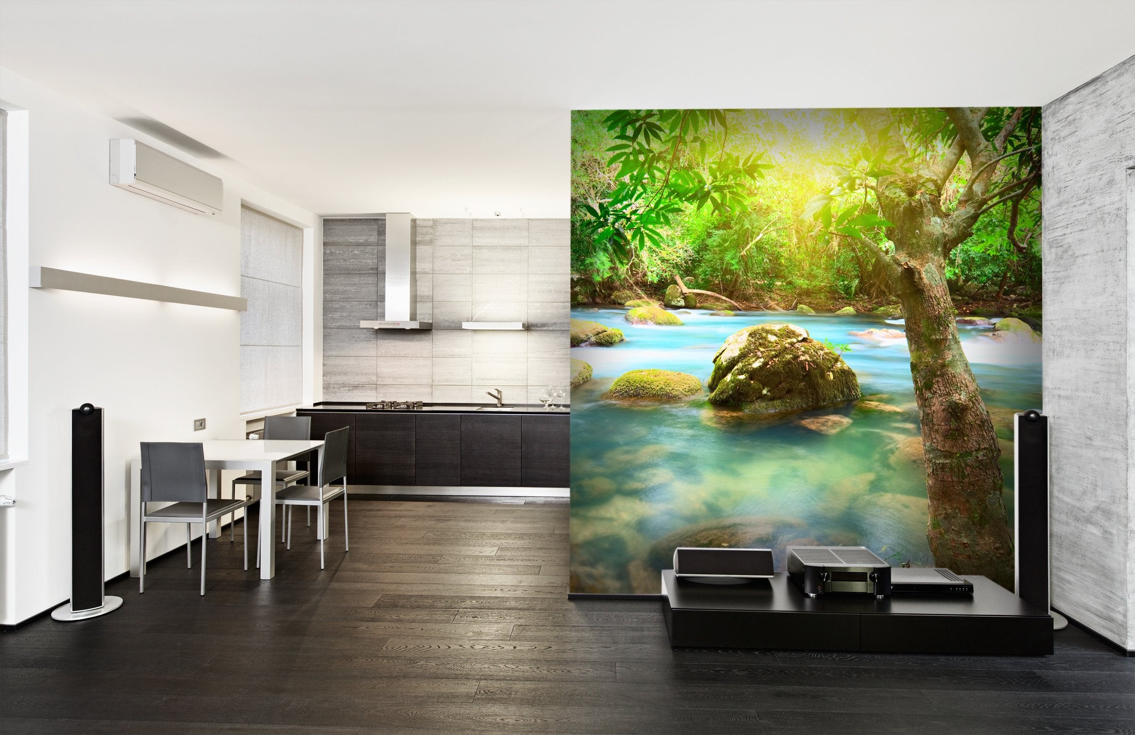 PVC Fototapete Stream - ECO Wandbild Selbstklebende Tapete - 3D Vinyl Wandsticker XXL SW010