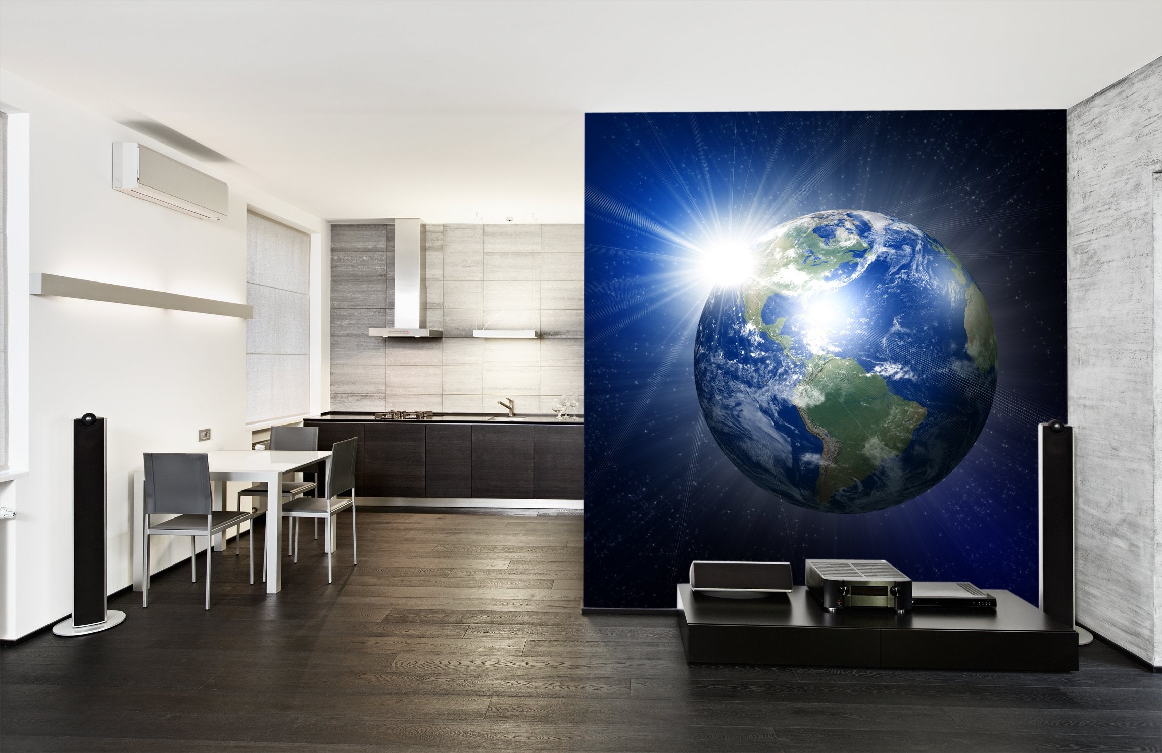 PVC Fototapete Planet Earth – ECO Wandbild Selbstklebende Tapete – 3D Vinyl Wandsticker XXL SW302 - life-decor.de