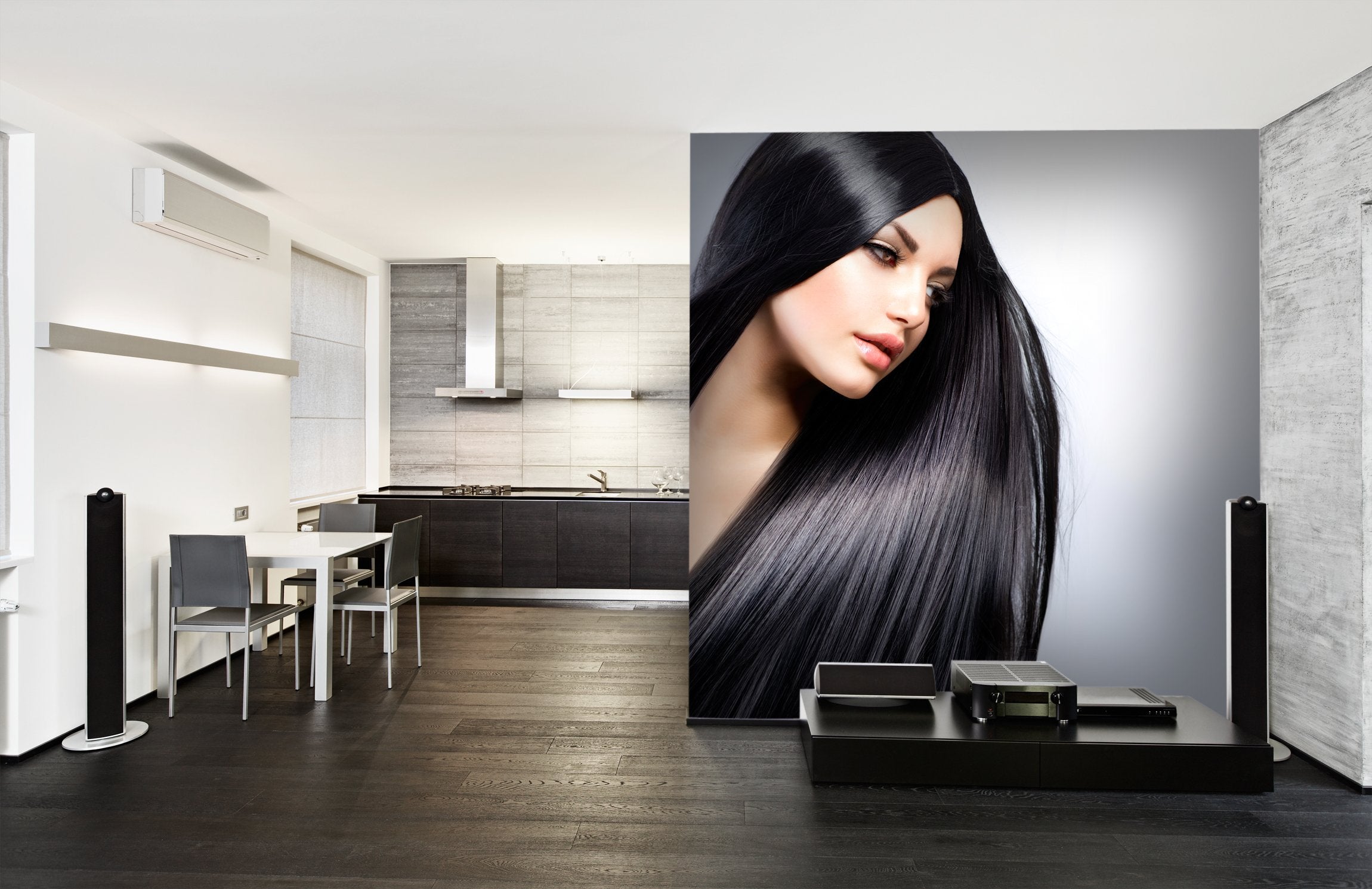 PVC Fototapete Brunette Girl - ECO Wandbild Selbstklebende Tapete - 3D Vinyl Wandsticker XXL SW146