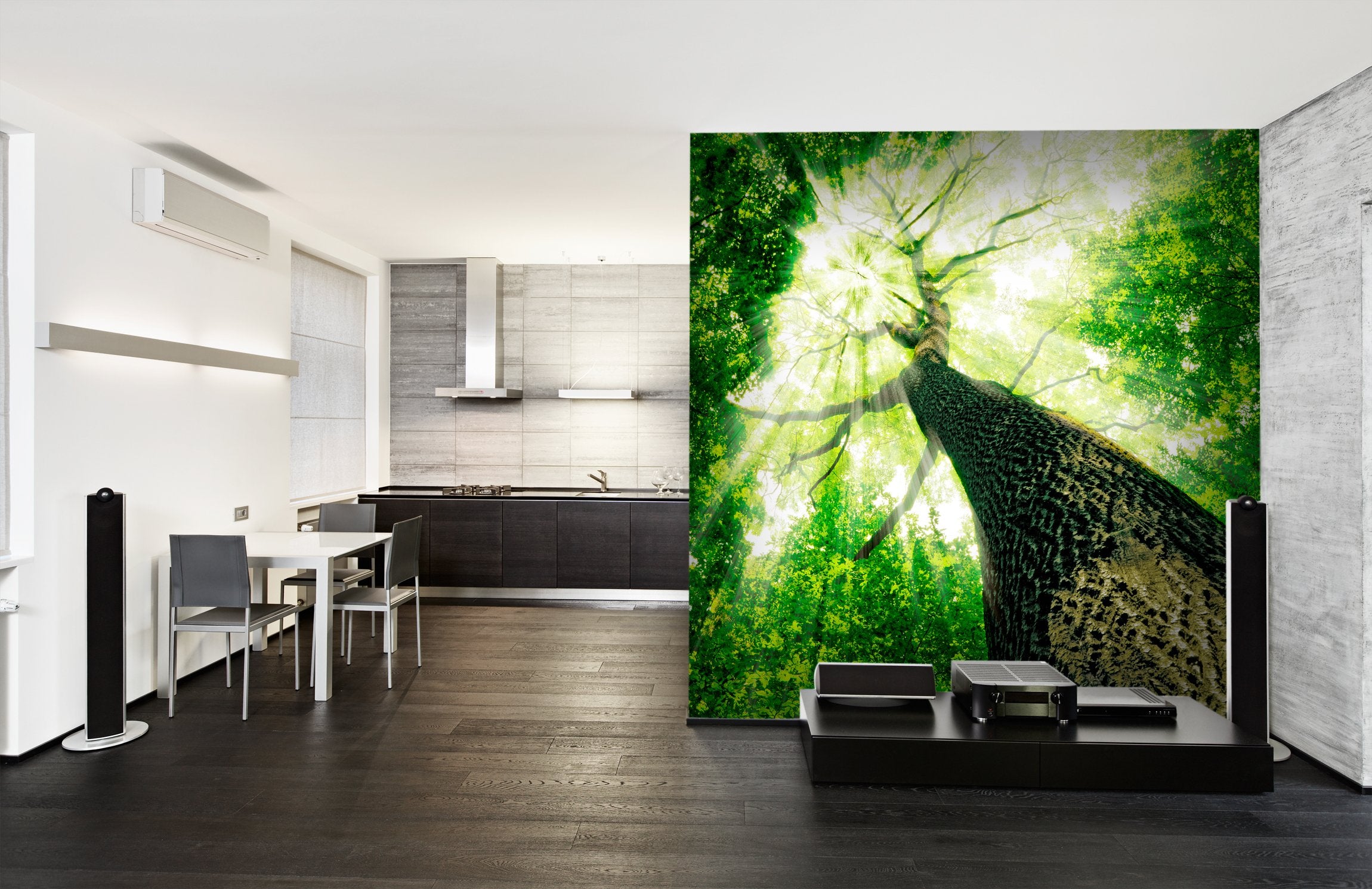 PVC Fototapete Forest - ECO Wandbild Selbstklebende Tapete - 3D Vinyl Wandsticker XXL SW119