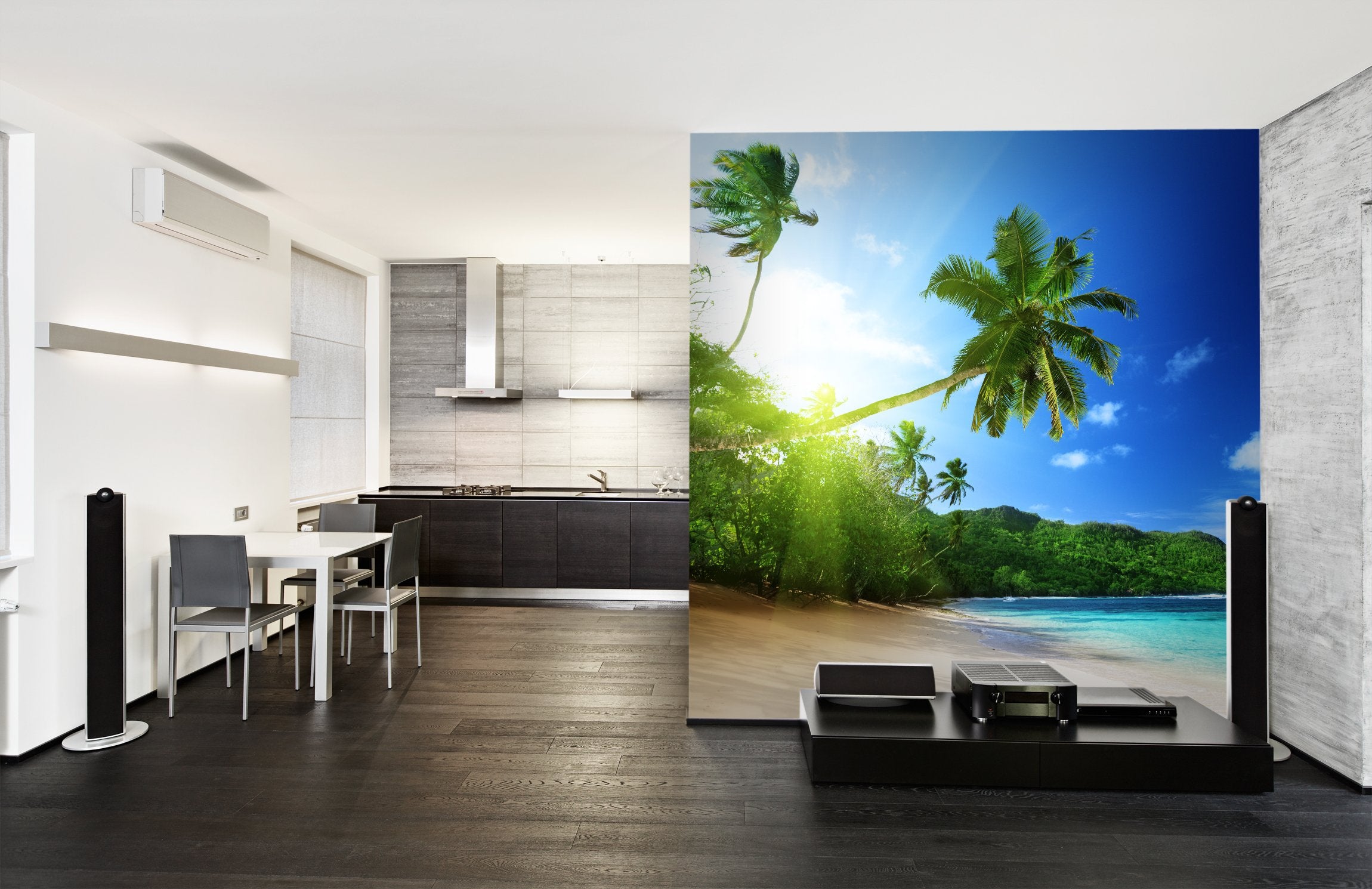 PVC Fototapete Beach In Sunset - ECO Wandbild Selbstklebende Tapete - 3D Vinyl Wandsticker XXL SW094