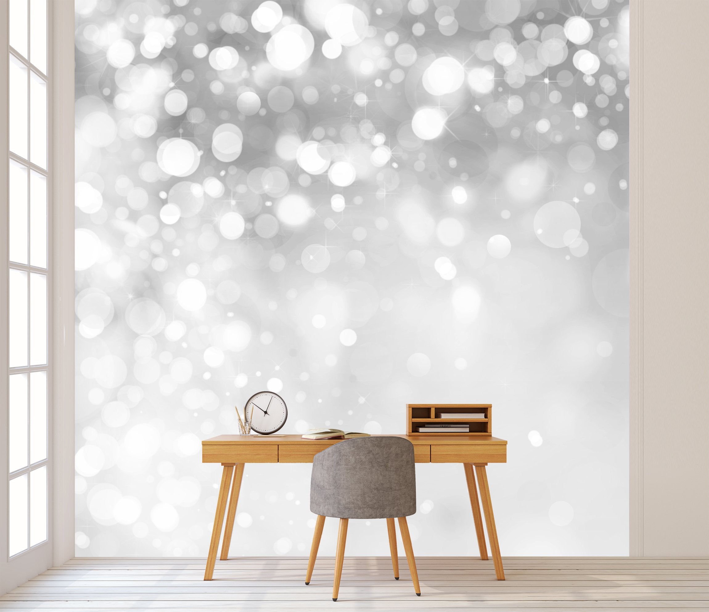 PVC Fototapete Lights On Grey – ECO Wandbild Selbstklebende Tapete – 3D Vinyl Wandsticker XXL SW191 - life-decor.de
