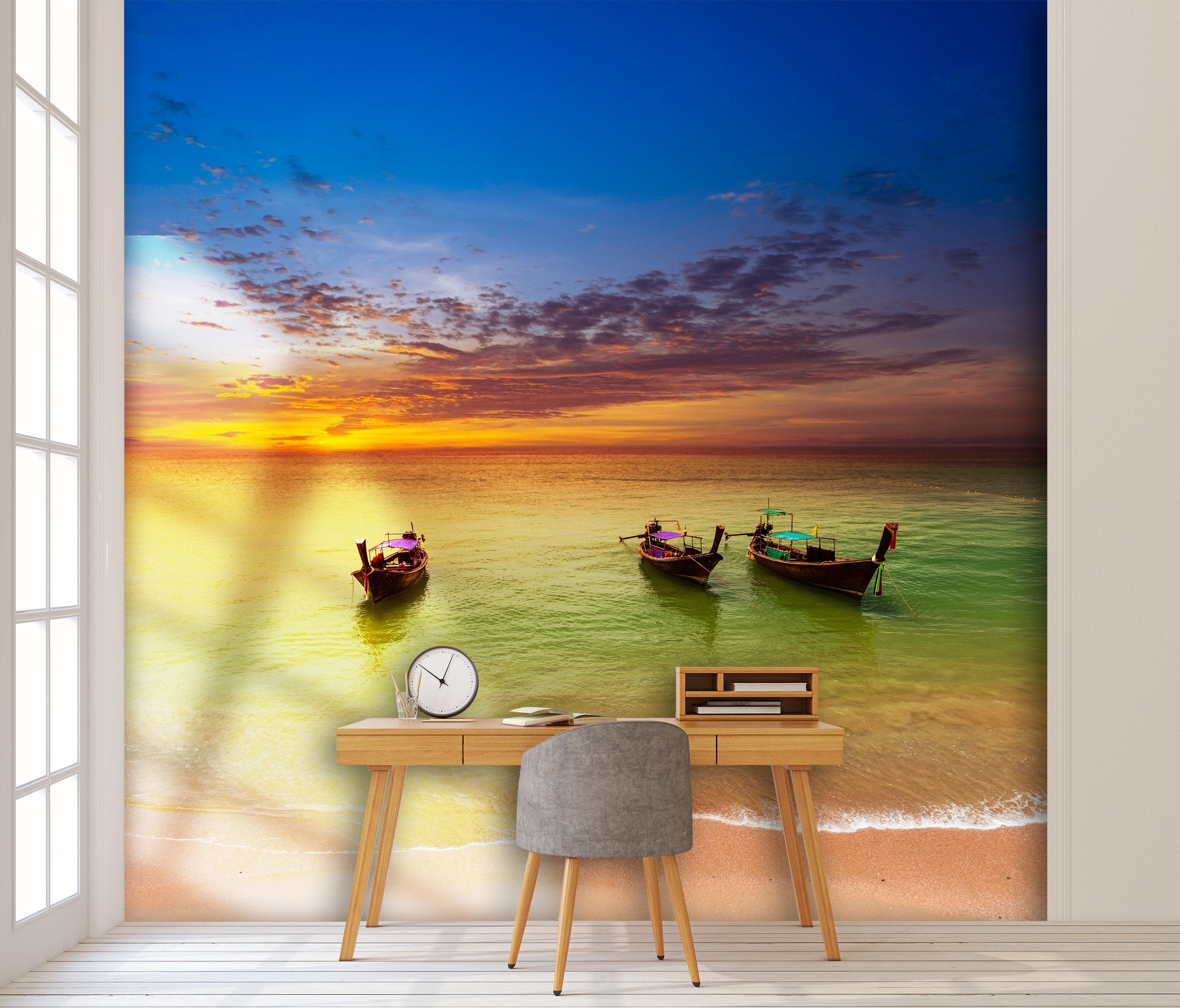 PVC Fototapete Sea Landscape – ECO Wandbild Selbstklebende Tapete – 3D Vinyl Wandsticker XXL SW241 - life-decor.de