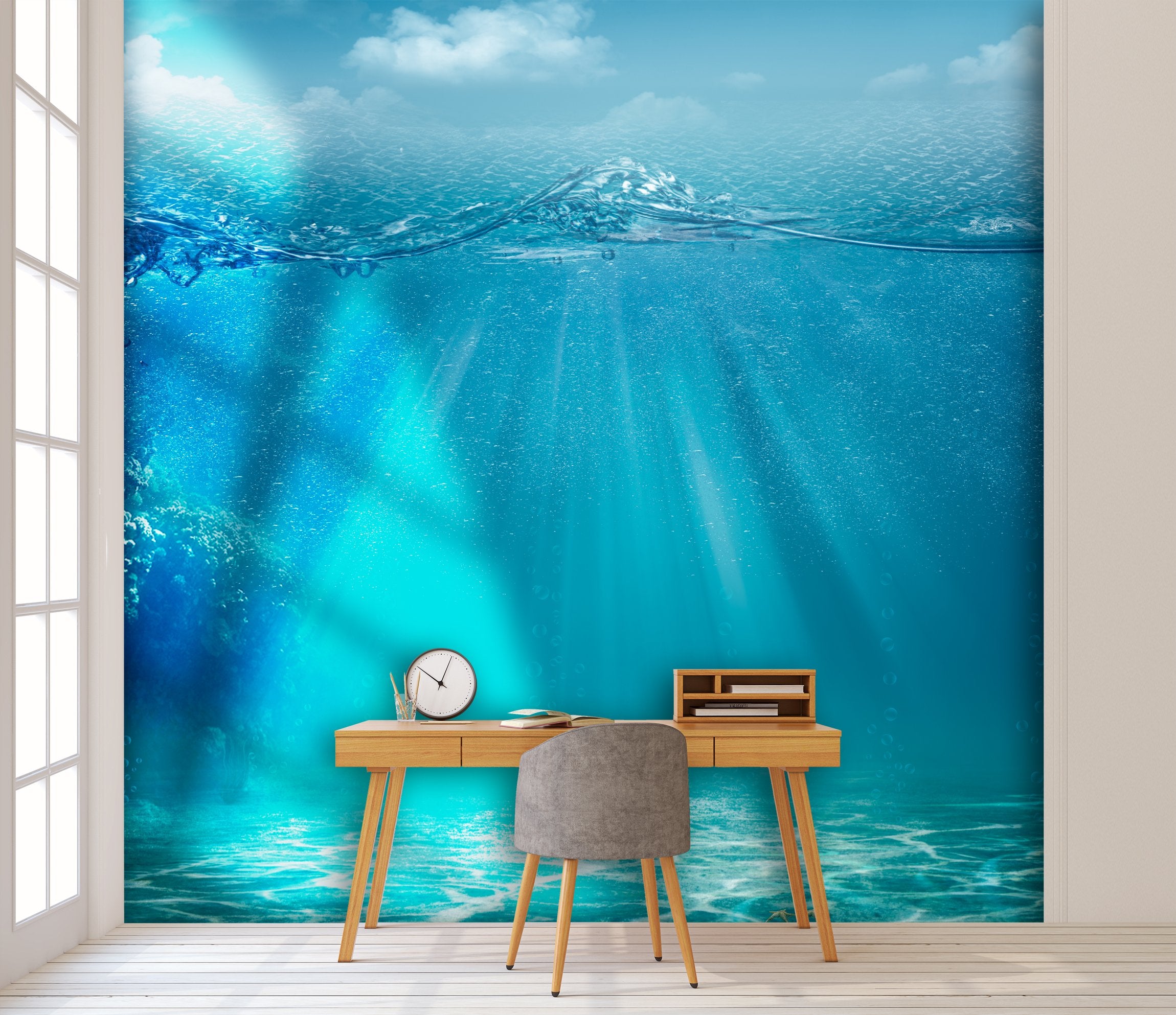 PVC Fototapete Abstract Sea - ECO Wandbild Selbstklebende Tapete - 3D Vinyl Wandsticker XXL SW277