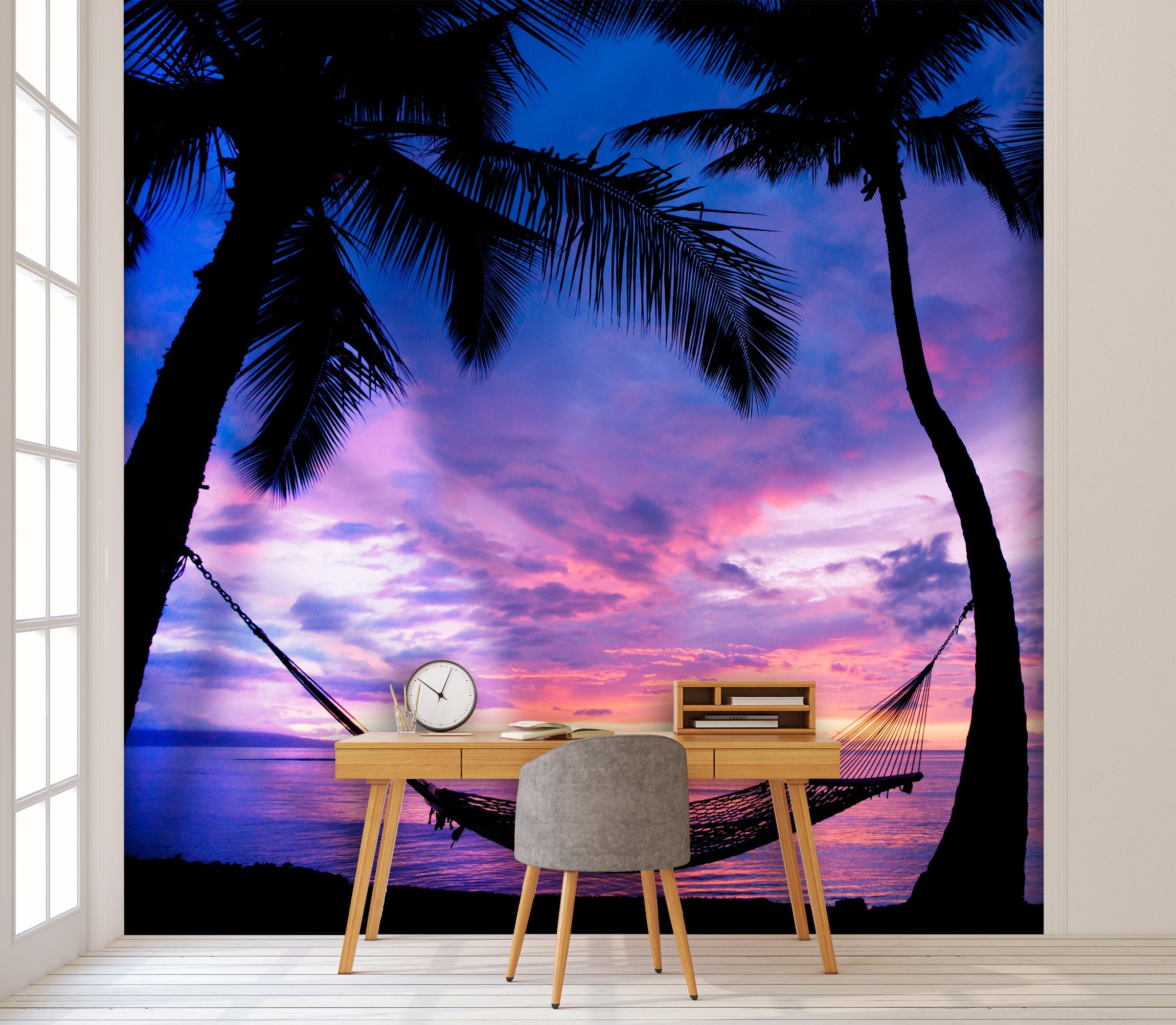 PVC Fototapete Beautiful Vacation Sunset - ECO Wandbild Selbstklebende Tapete - 3D Vinyl Wandsticker XXL SW210
