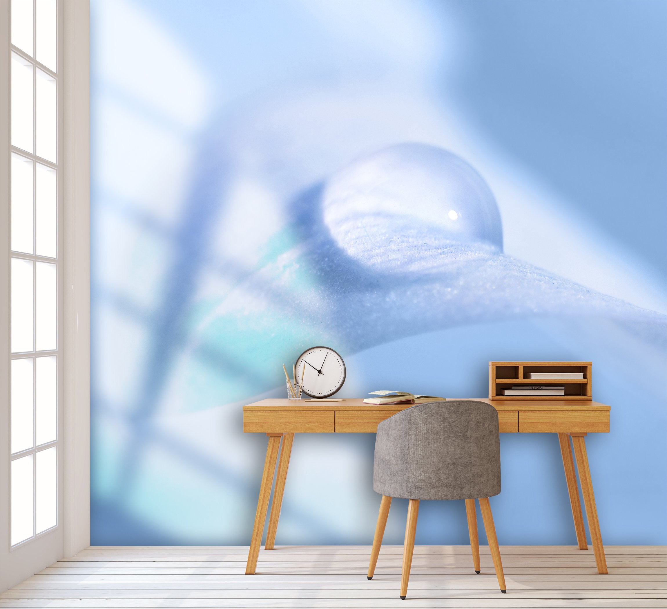 PVC Fototapete Macro Drop – ECO Wandbild Selbstklebende Tapete – 3D Vinyl Wandsticker XXL SW272 - life-decor.de