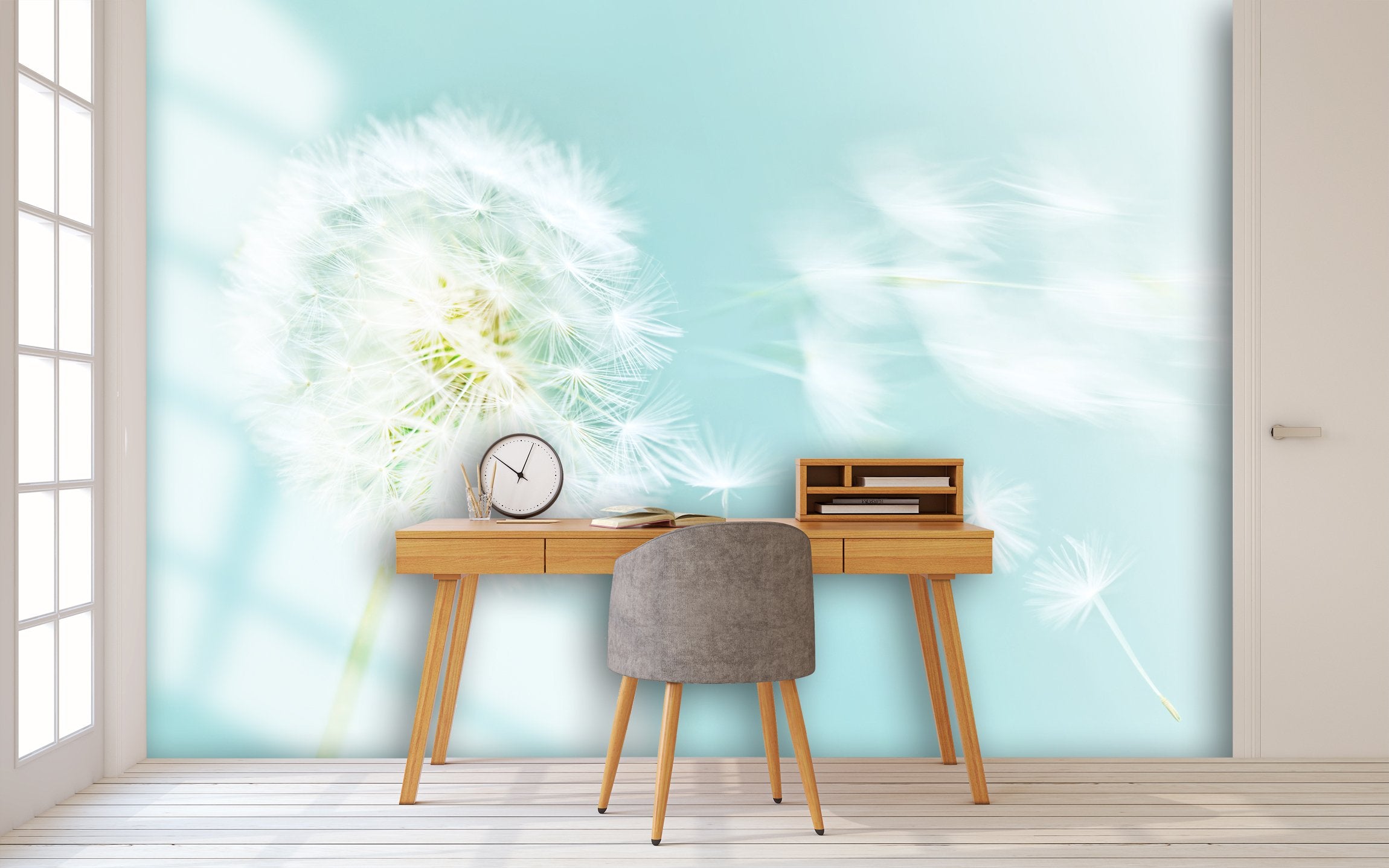 PVC Fototapete Dandelion - ECO Wandbild Selbstklebende Tapete - 3D Vinyl Wandsticker XXL SW071