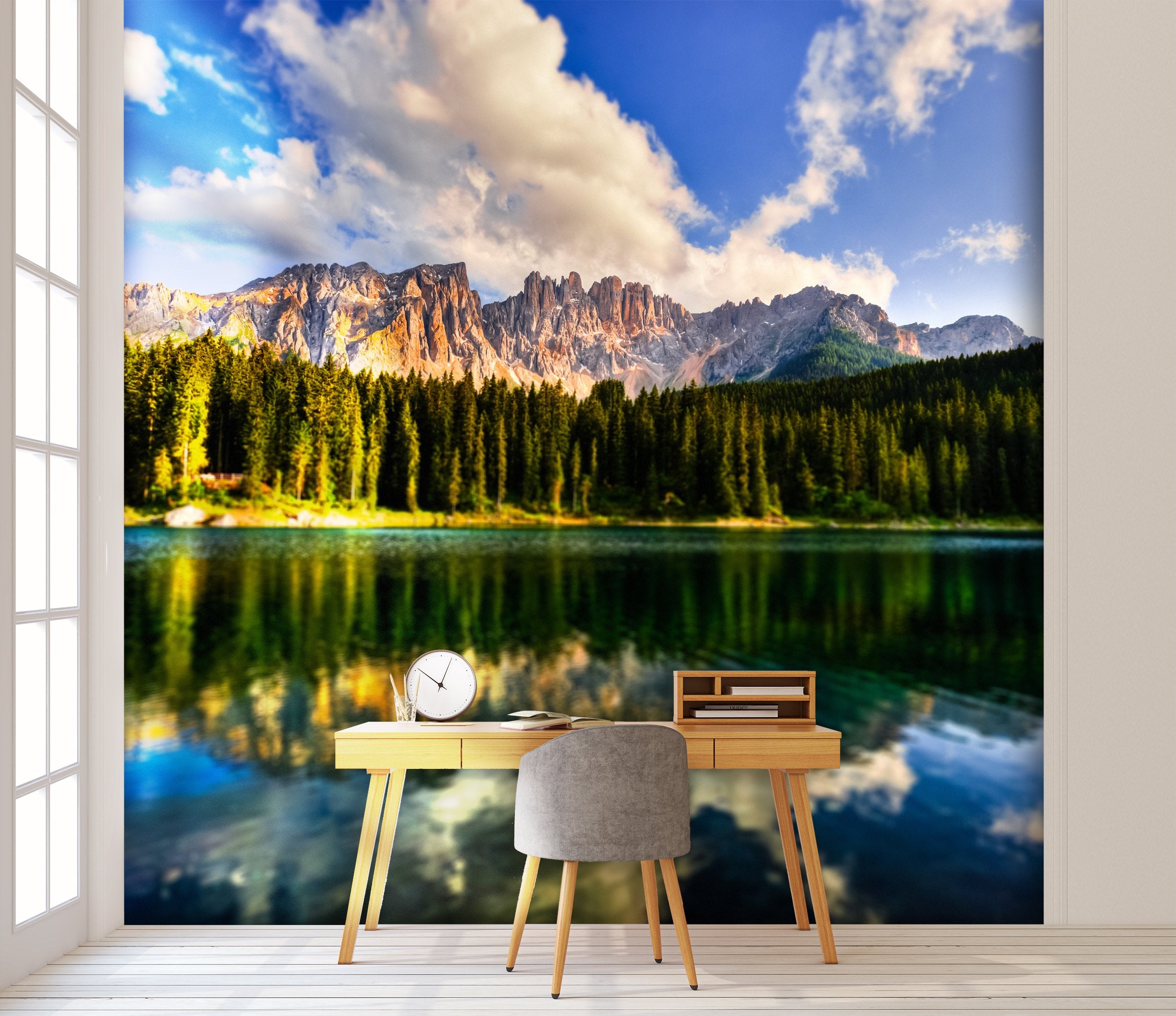 PVC Fototapete Mountains – ECO Wandbild Selbstklebende Tapete – 3D Vinyl Wandsticker XXL SW282 - life-decor.de
