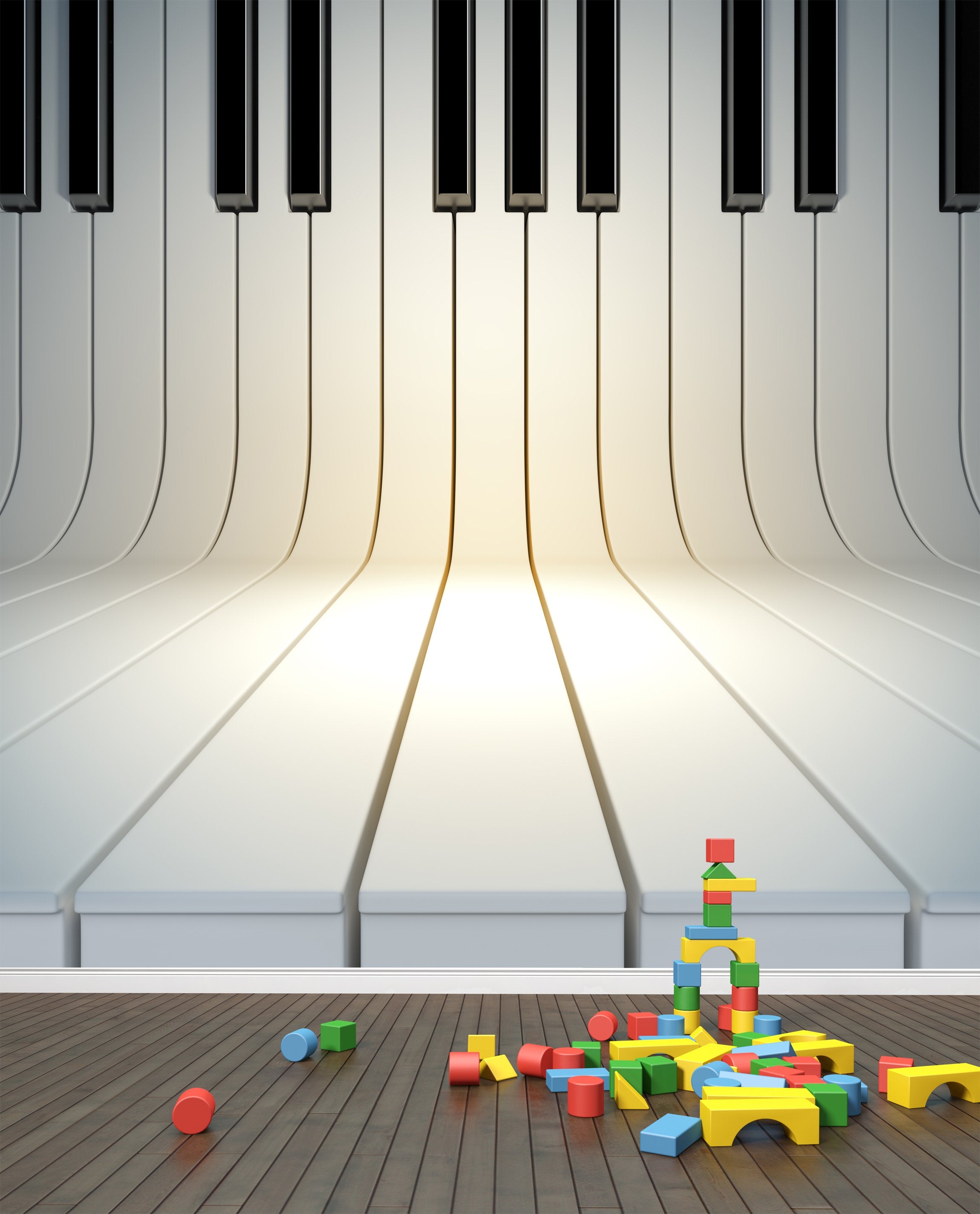 PVC Fototapete Piano Keys – ECO Wandbild Selbstklebende Tapete – 3D Vinyl Wandsticker XXL SW171 - life-decor.de