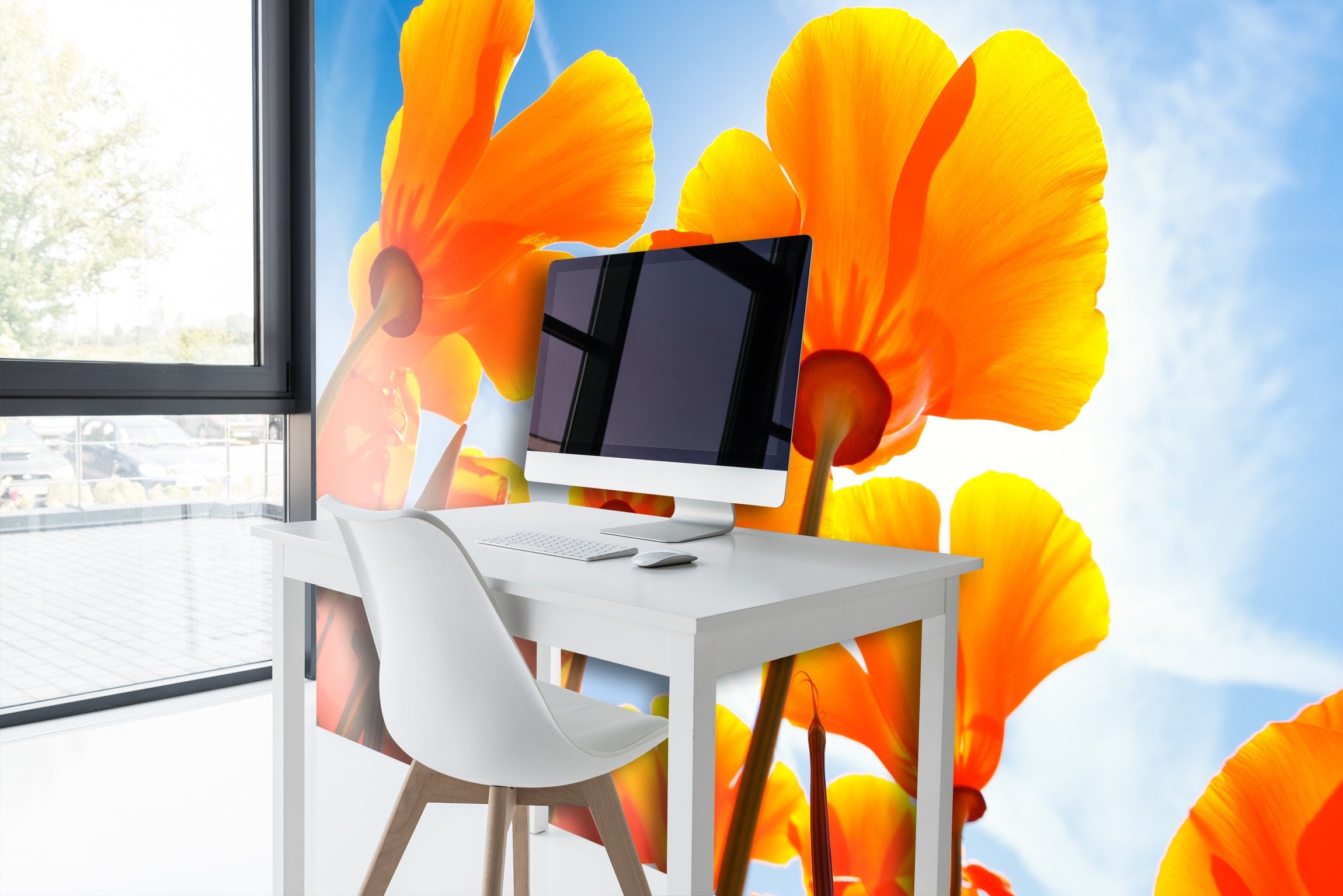 PVC Fototapete Spring Flowers - ECO Wandbild Selbstklebende Tapete - 3D Vinyl Wandsticker XXL SW095