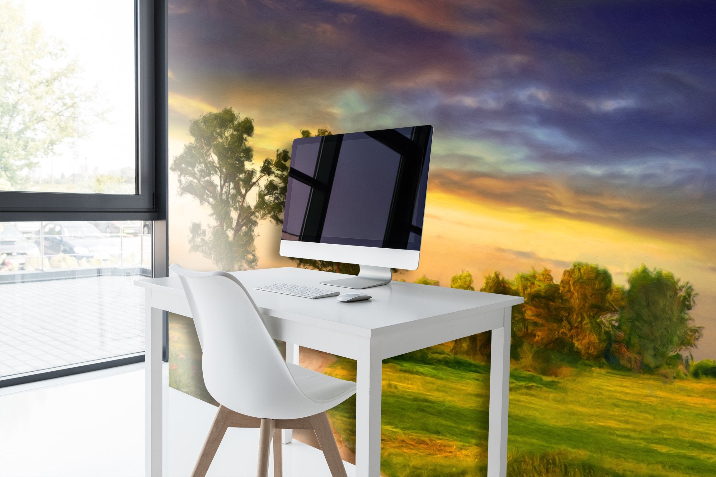 PVC Fototapete Painting - ECO Wandbild Selbstklebende Tapete - 3D Vinyl Wandsticker XXL SW229