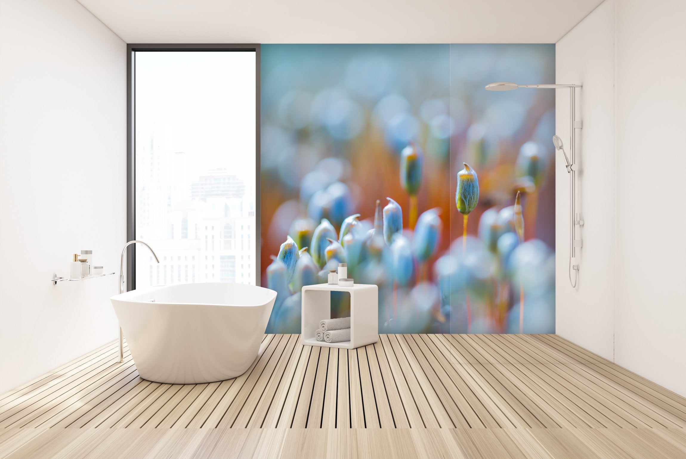 PVC Fototapete Beutiful Blooming Moss - ECO Wandbild Selbstklebende Tapete - 3D Vinyl Wandsticker XXL SW268
