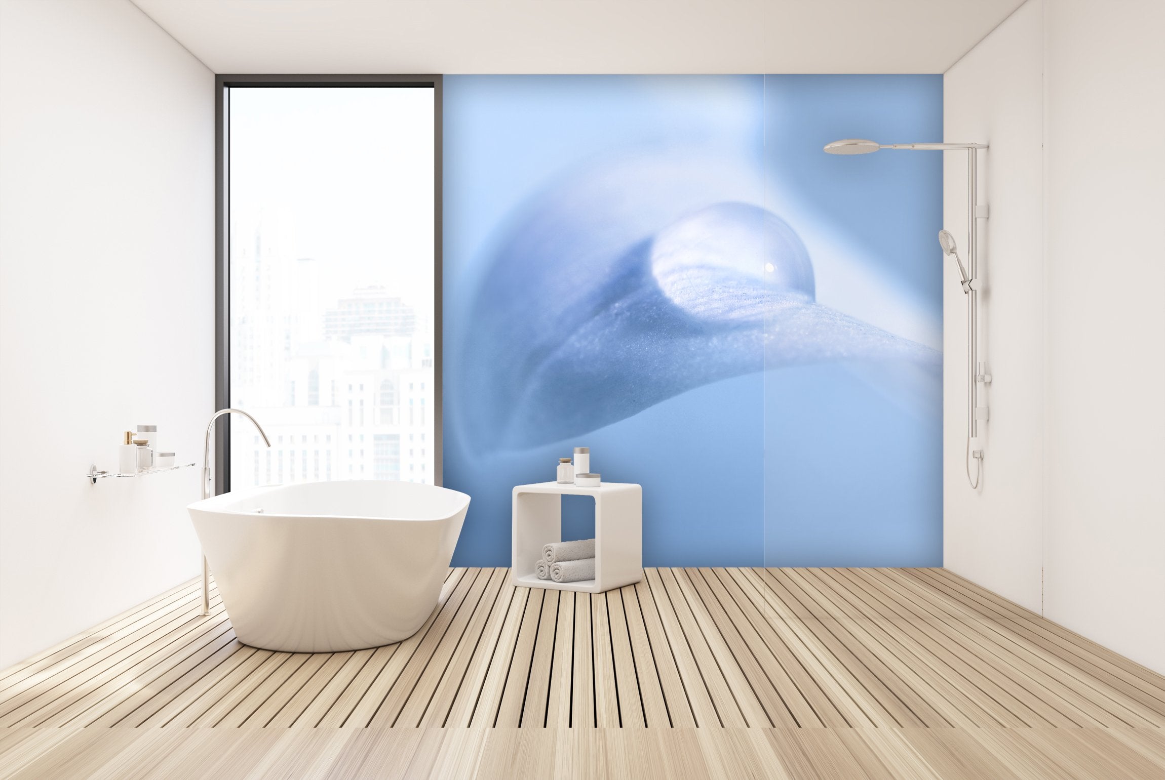 PVC Fototapete Macro Drop – ECO Wandbild Selbstklebende Tapete – 3D Vinyl Wandsticker XXL SW272 - life-decor.de