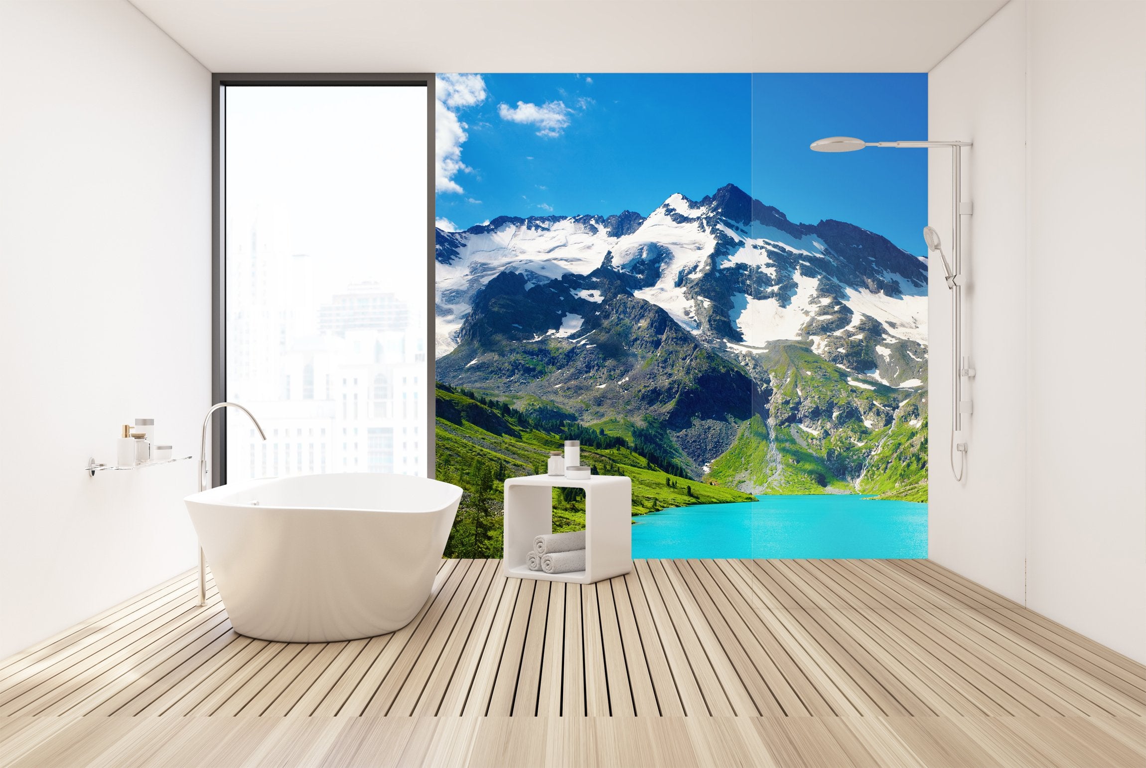 PVC Fototapete Lake - ECO Wandbild Selbstklebende Tapete - 3D Vinyl Wandsticker XXL SW224