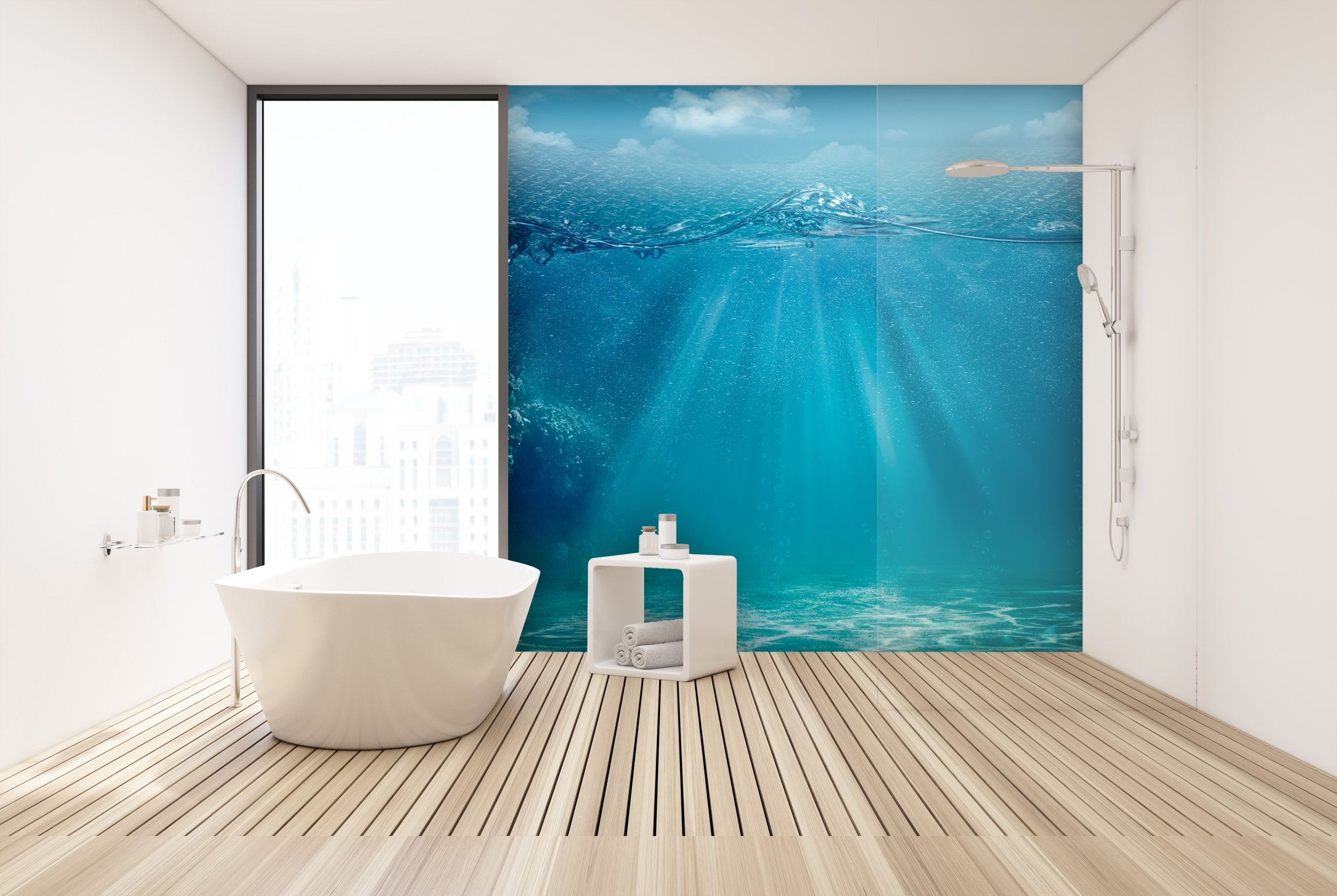 PVC Fototapete Abstract Sea - ECO Wandbild Selbstklebende Tapete - 3D Vinyl Wandsticker XXL SW277