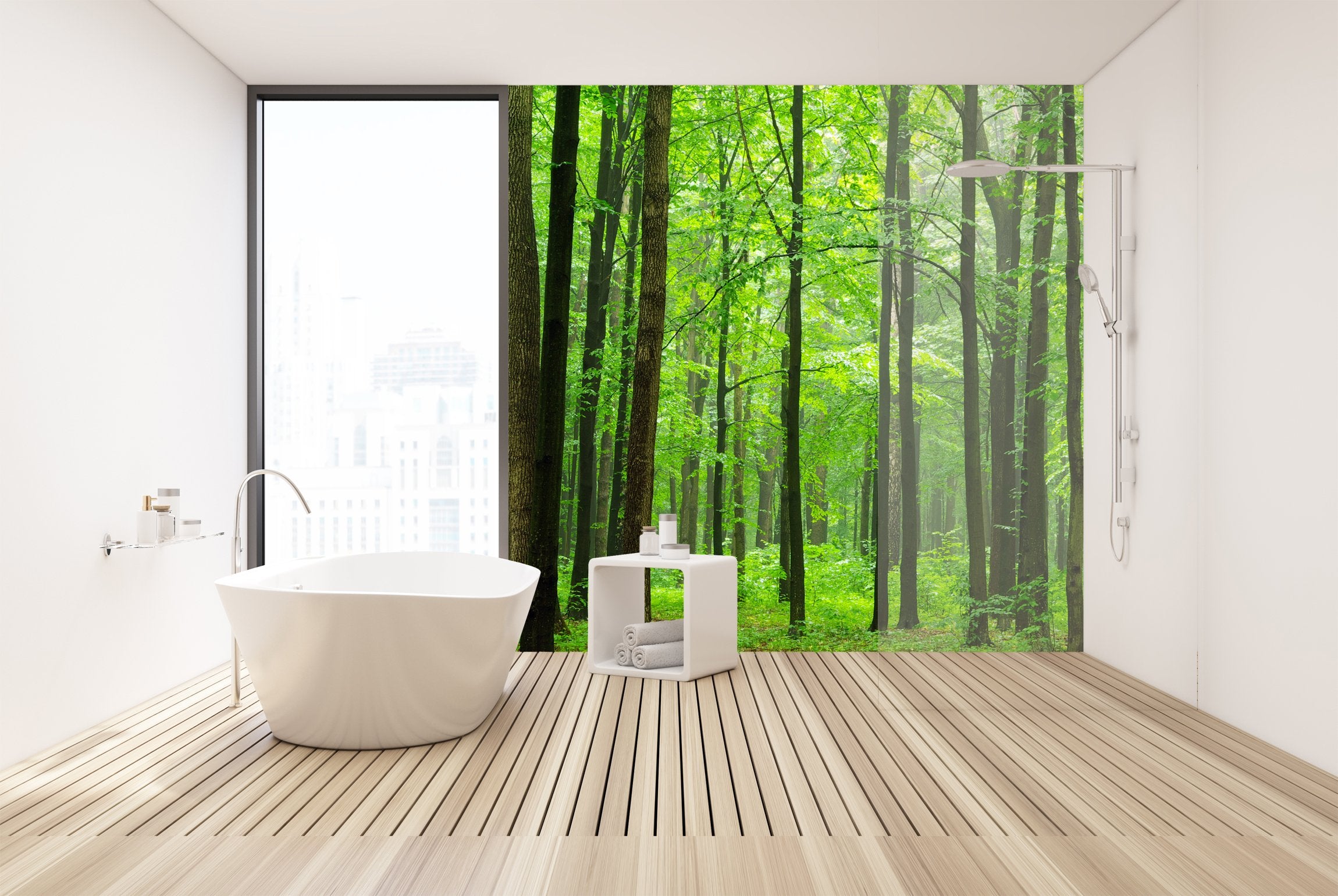 PVC Fototapete Forest - ECO Wandbild Selbstklebende Tapete - 3D Vinyl Wandsticker XXL SW228