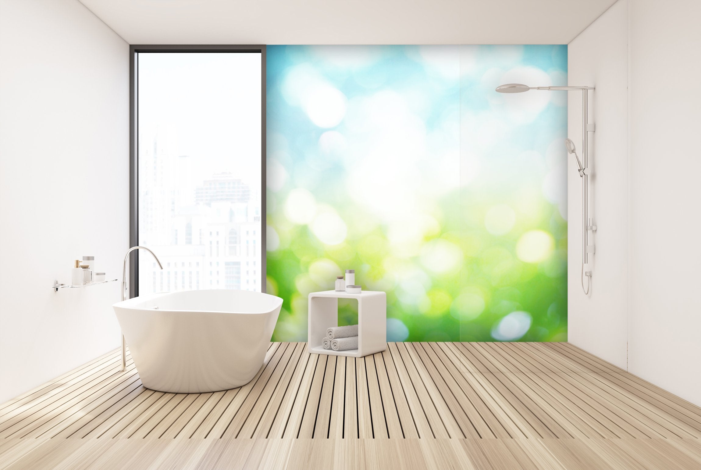 PVC Fototapete Nature Blur – ECO Wandbild Selbstklebende Tapete – 3D Vinyl Wandsticker XXL SW242 - life-decor.de