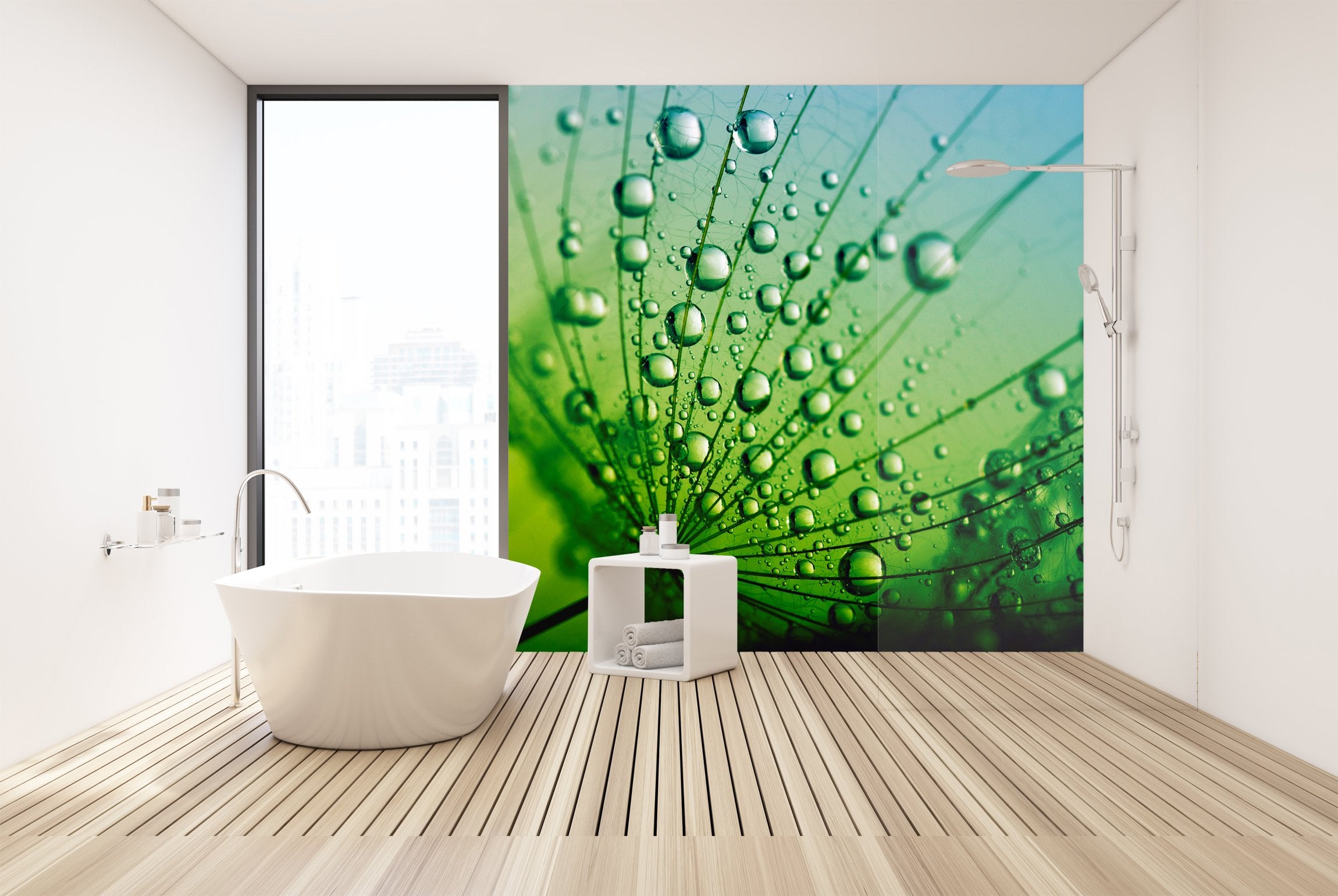 PVC Fototapete Seeds With Drops - ECO Wandbild Selbstklebende Tapete - 3D Vinyl Wandsticker XXL SW255