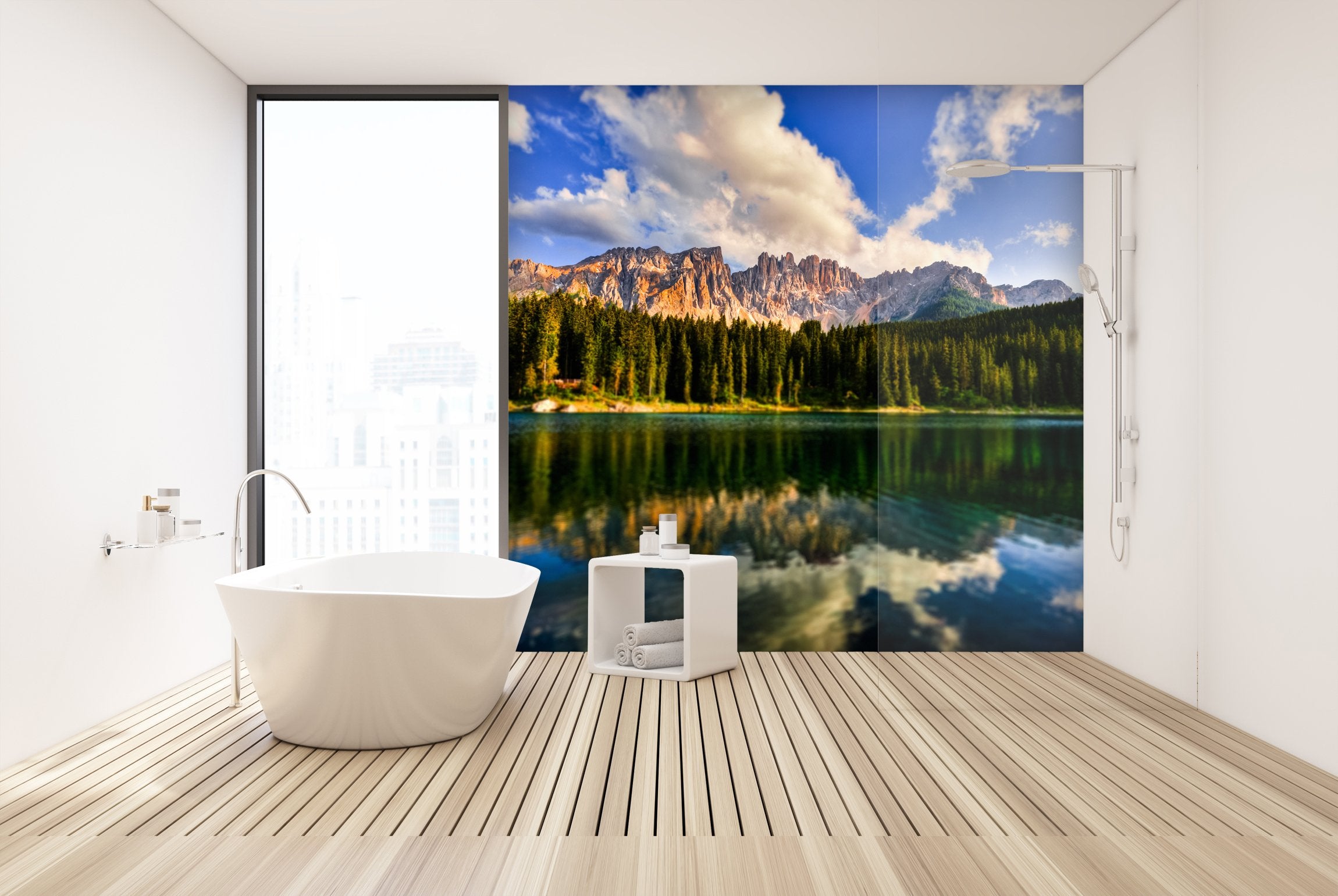PVC Fototapete Mountains – ECO Wandbild Selbstklebende Tapete – 3D Vinyl Wandsticker XXL SW282 - life-decor.de