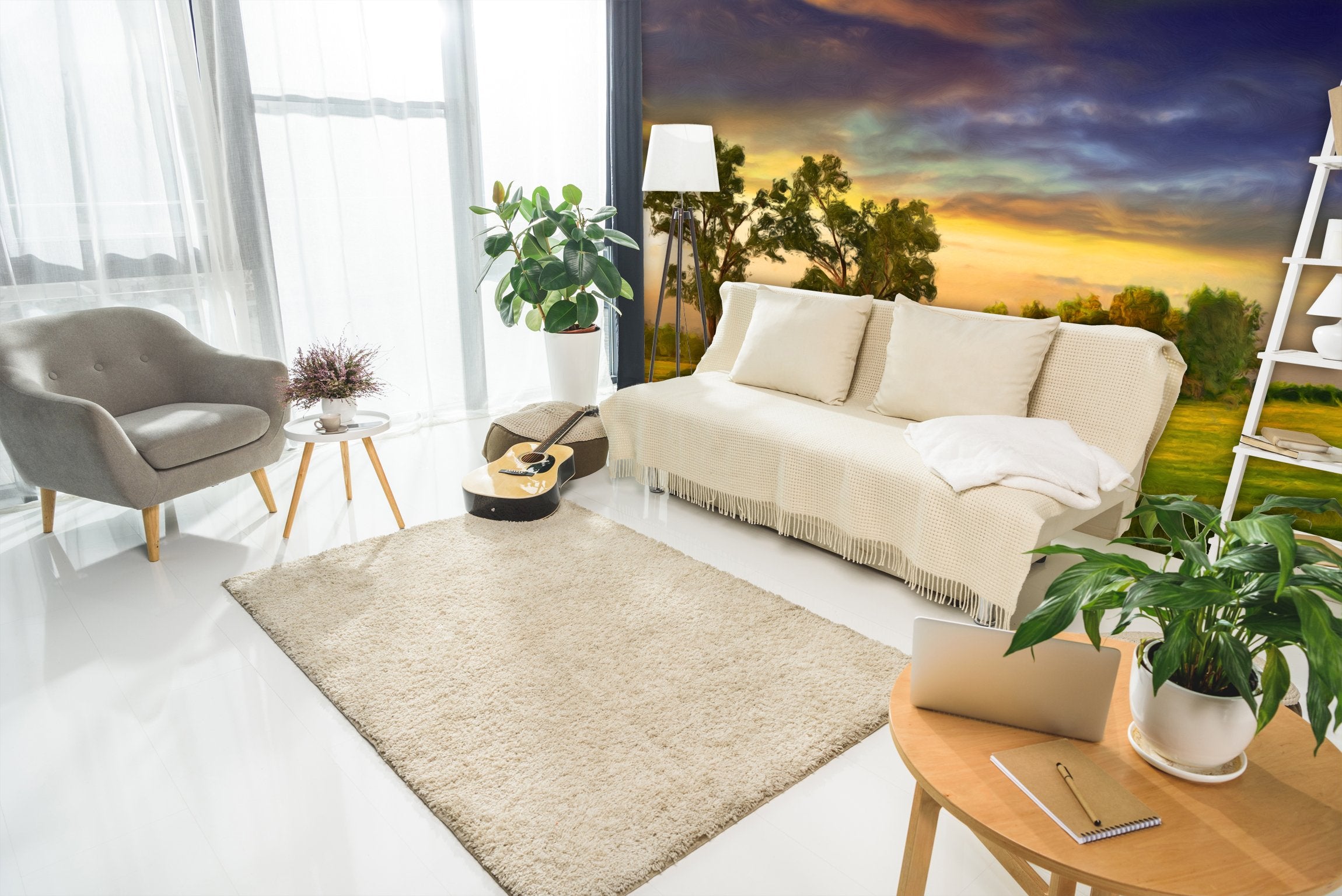 PVC Fototapete Painting - ECO Wandbild Selbstklebende Tapete - 3D Vinyl Wandsticker XXL SW229