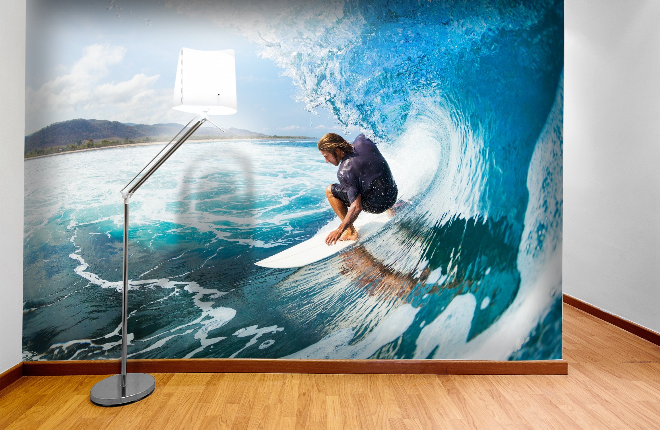 PVC Fototapete Surfing - ECO Wandbild Selbstklebende Tapete - 3D Vinyl Wandsticker XXL SW027