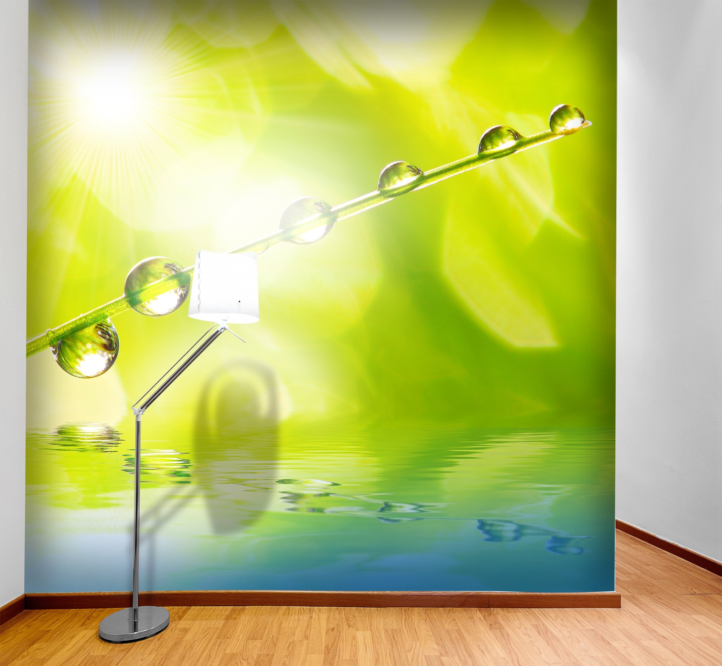 PVC Fototapete Fresh Morning Dew - ECO Wandbild Selbstklebende Tapete - 3D Vinyl Wandsticker XXL SW214