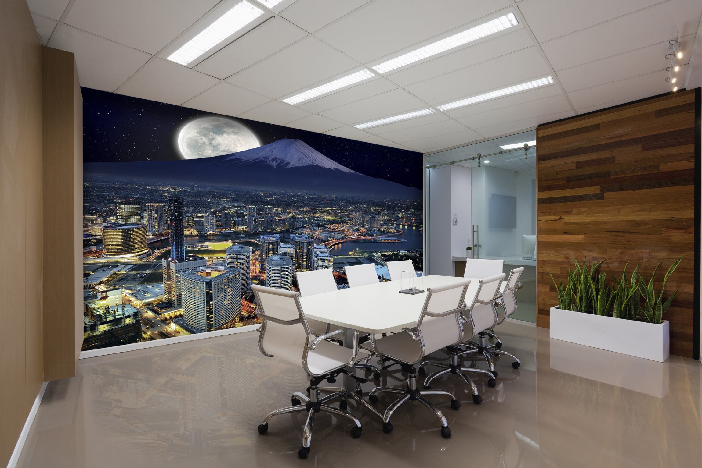 PVC Fototapete Yokohama City - ECO Wandbild Selbstklebende Tapete - 3D Vinyl Wandsticker XXL SW039