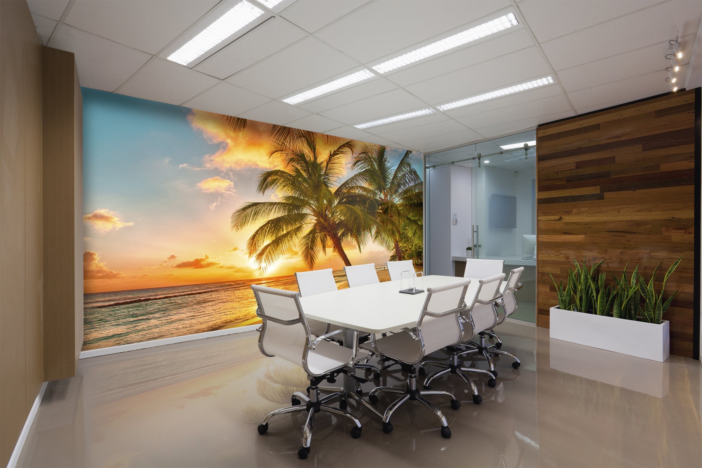 PVC Fototapete Barbados - ECO Wandbild Selbstklebende Tapete - 3D Vinyl Wandsticker XXL SW120