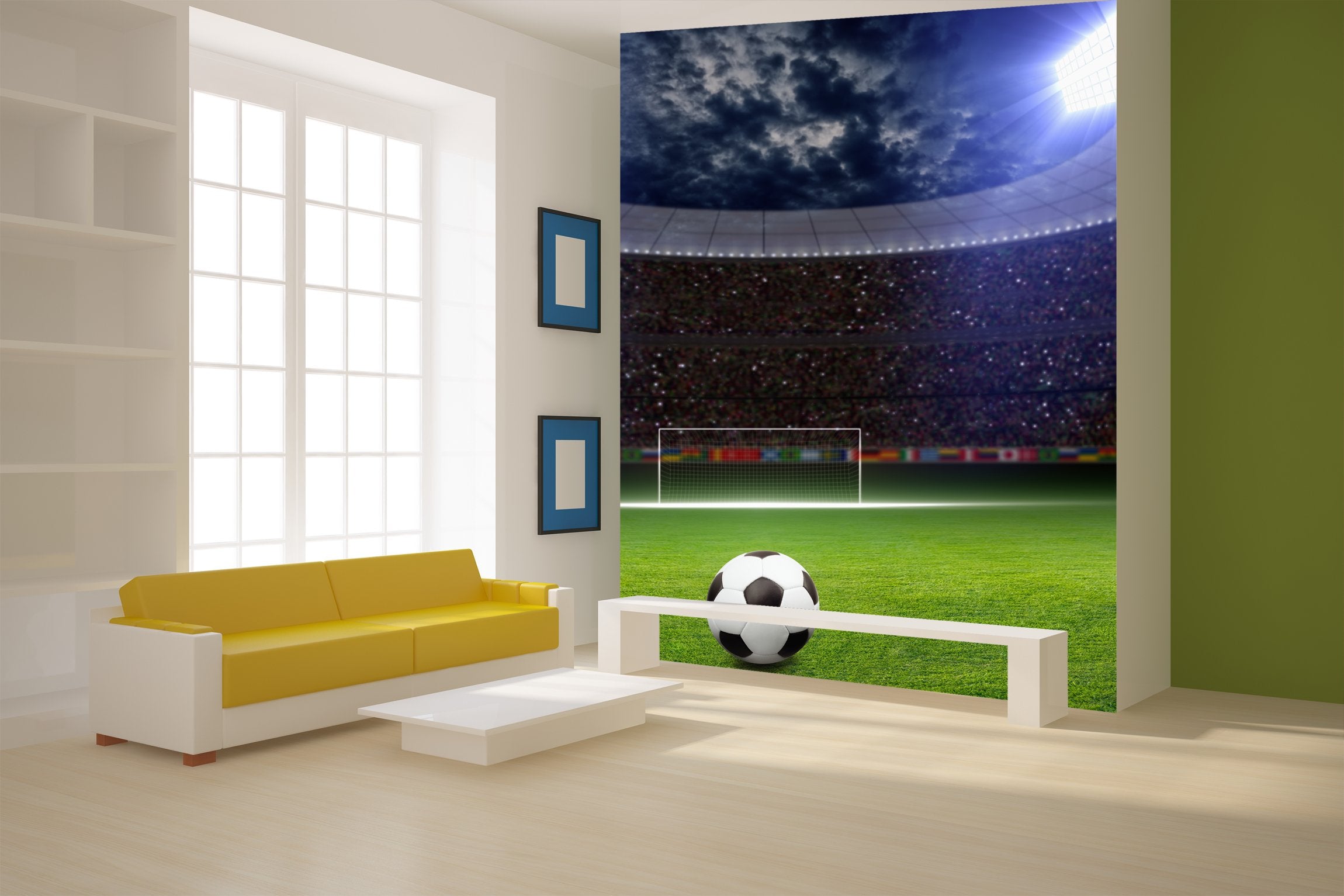 PVC Fototapete Soccer Stadium - ECO Wandbild Selbstklebende Tapete - 3D Vinyl Wandsticker XXL SW176