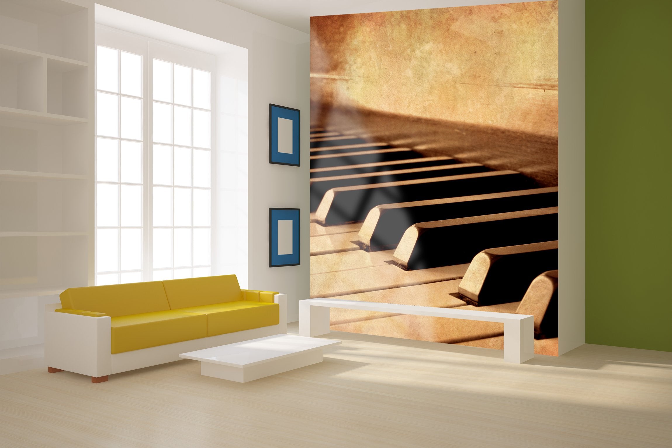 PVC Fototapete Piano Keys – ECO Wandbild Selbstklebende Tapete – 3D Vinyl Wandsticker XXL SW168 - life-decor.de