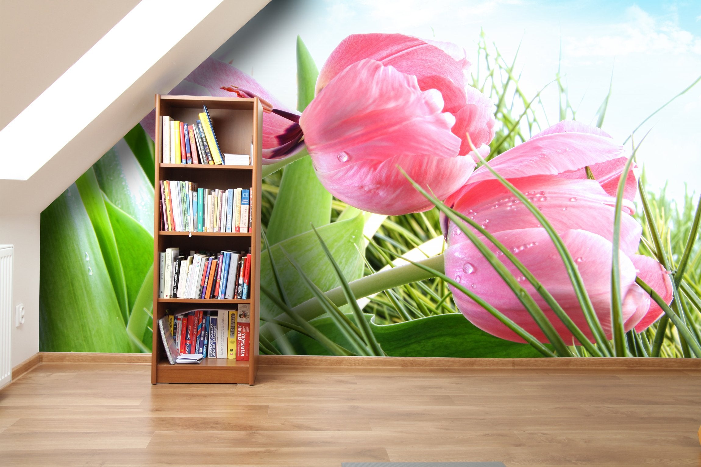 PVC Fototapete Spring Tulips - ECO Wandbild Selbstklebende Tapete - 3D Vinyl Wandsticker XXL SW101