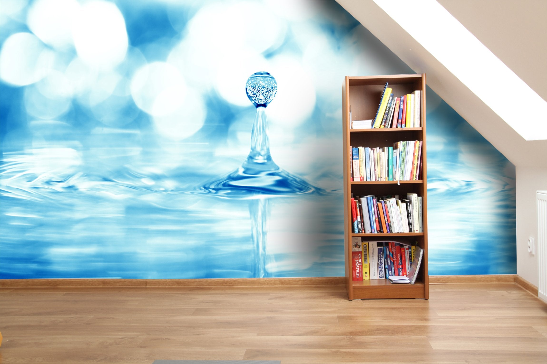 PVC Fototapete Water Drop - ECO Wandbild Selbstklebende Tapete - 3D Vinyl Wandsticker XXL SW218