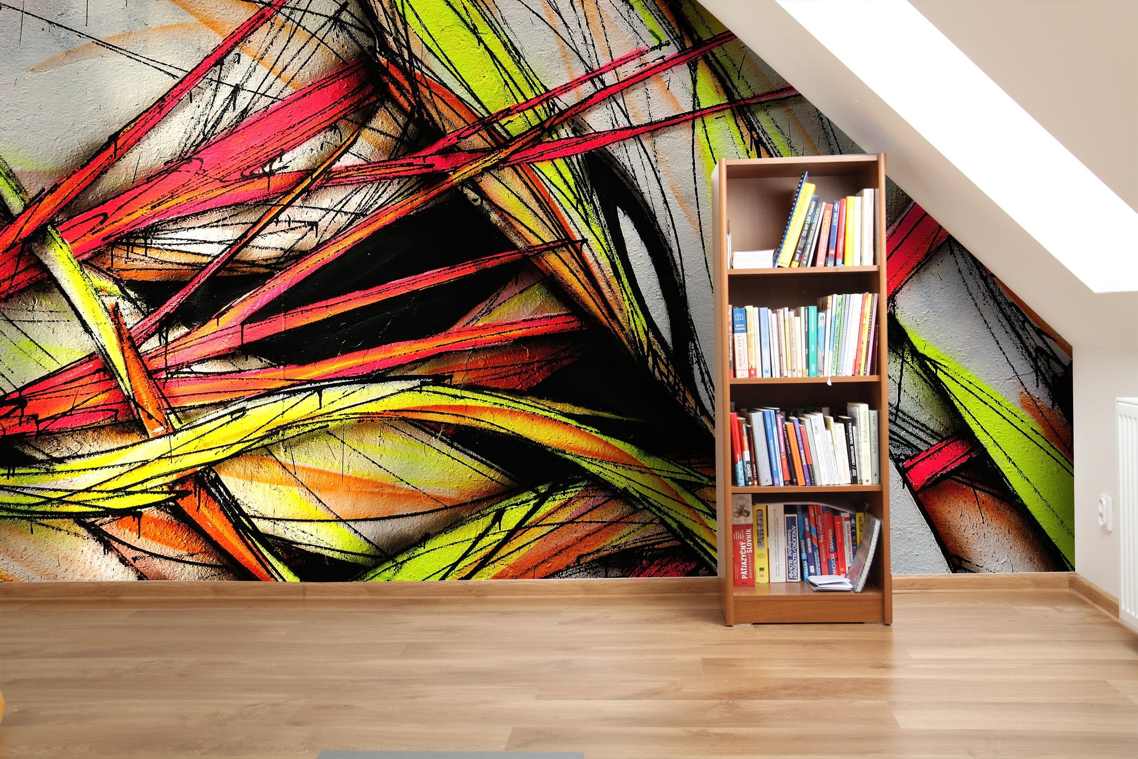 PVC Fototapete Grunge Colorful - ECO Wandbild Selbstklebende Tapete - 3D Vinyl Wandsticker XXL SW152