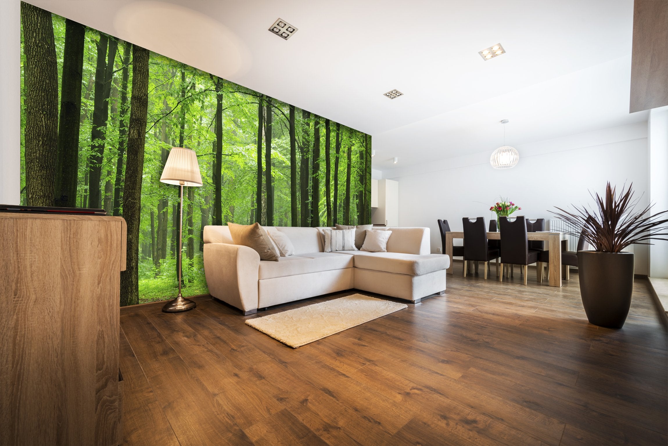 PVC Fototapete Forest - ECO Wandbild Selbstklebende Tapete - 3D Vinyl Wandsticker XXL SW228