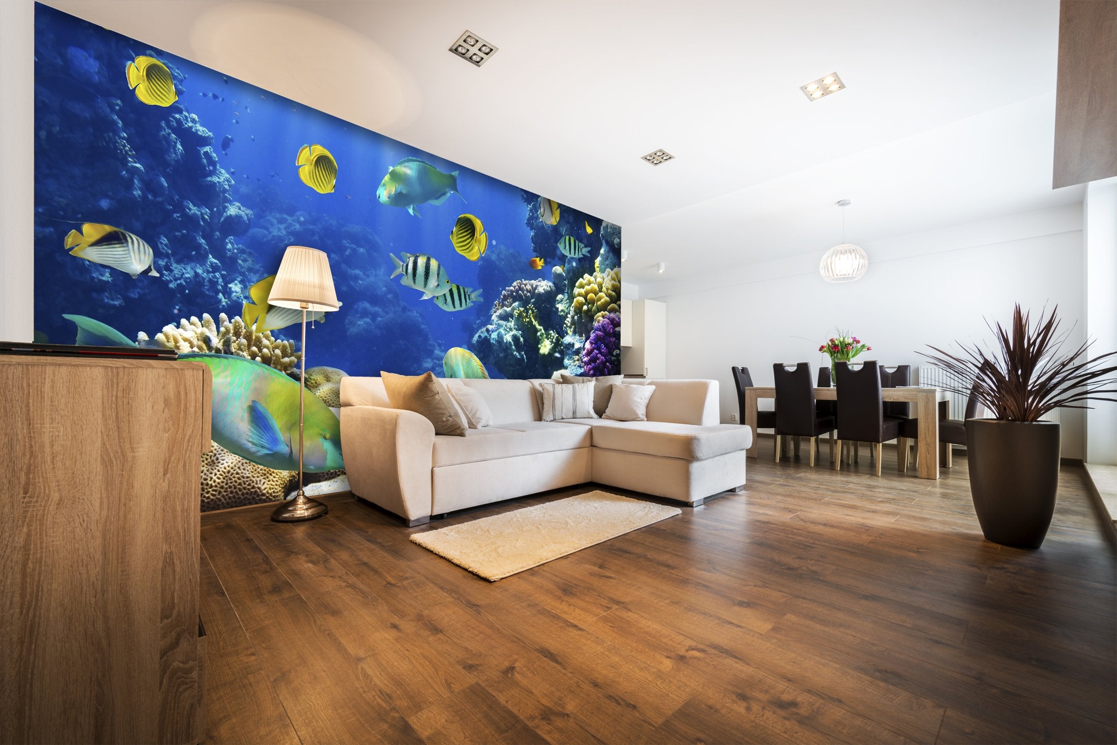 PVC Fototapete Coral Colony - ECO Wandbild Selbstklebende Tapete - 3D Vinyl Wandsticker XXL SW113