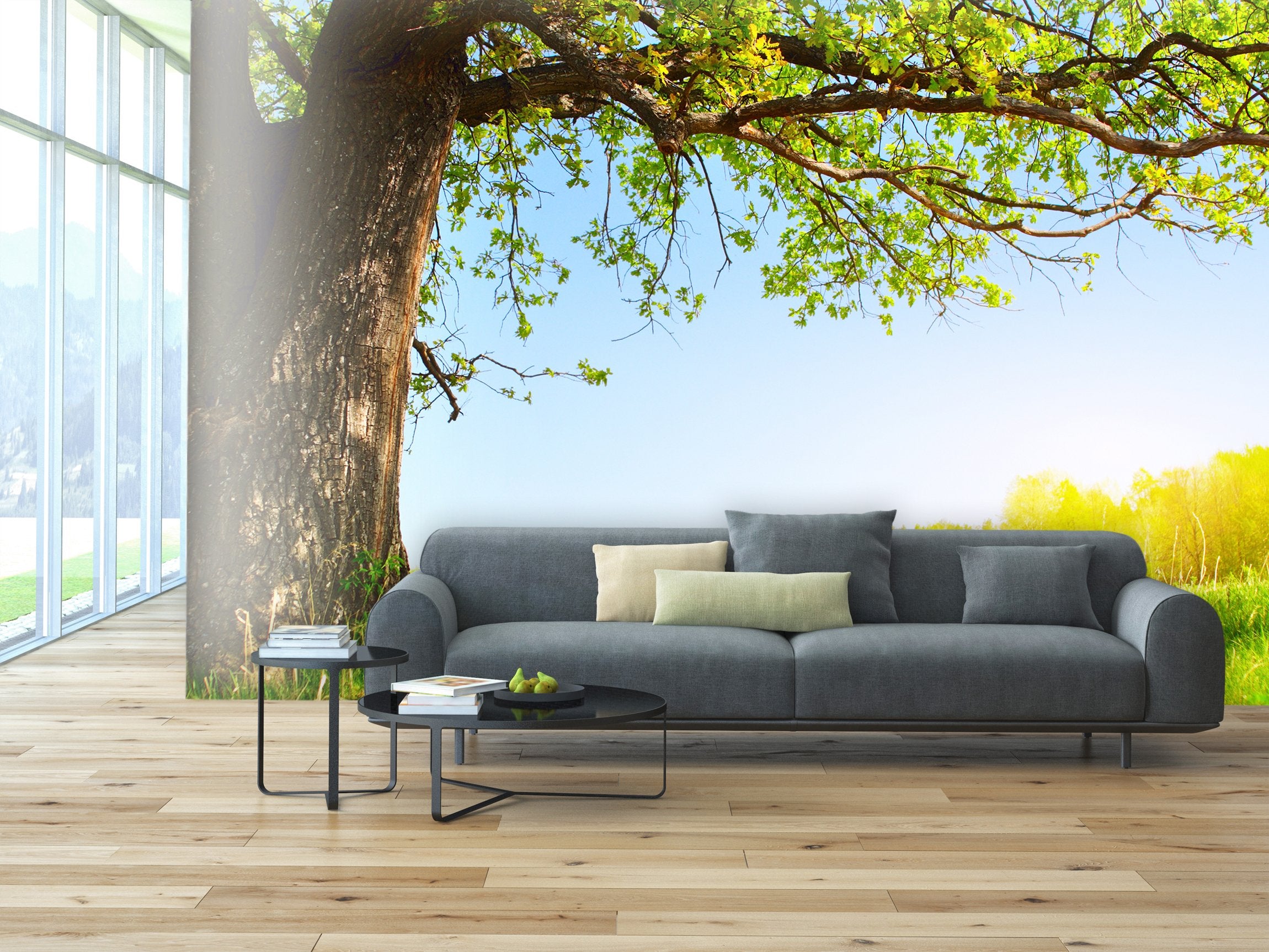 PVC Fototapete Fresh Tree - ECO Wandbild Selbstklebende Tapete - 3D Vinyl Wandsticker XXL SW017