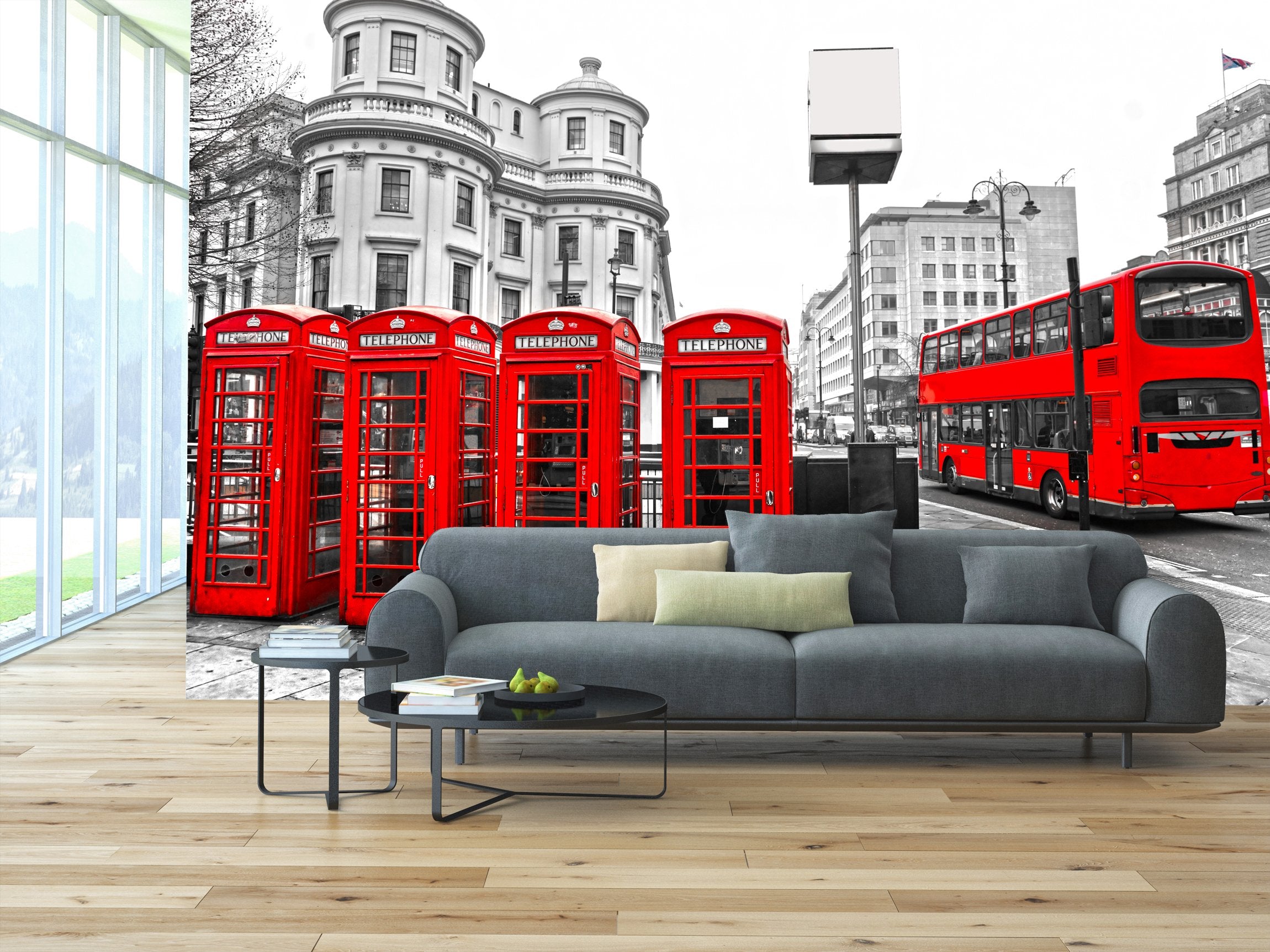 PVC Fototapete London – ECO Wandbild Selbstklebende Tapete – 3D Vinyl Wandsticker XXL SW129 - life-decor.de
