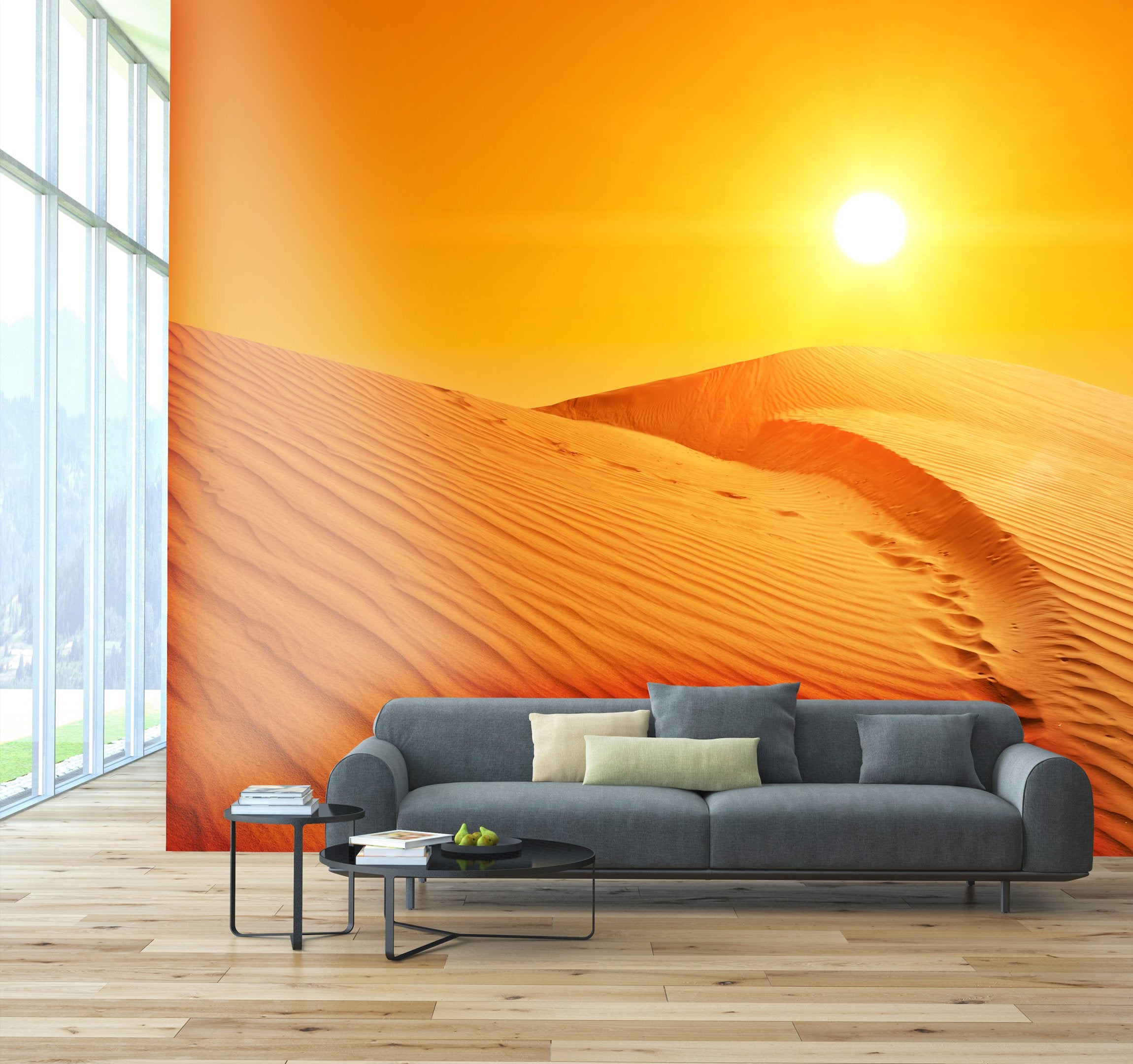 PVC Fototapete Sand Dunes In Sahara - ECO Wandbild Selbstklebende Tapete - 3D Vinyl Wandsticker XXL SW298