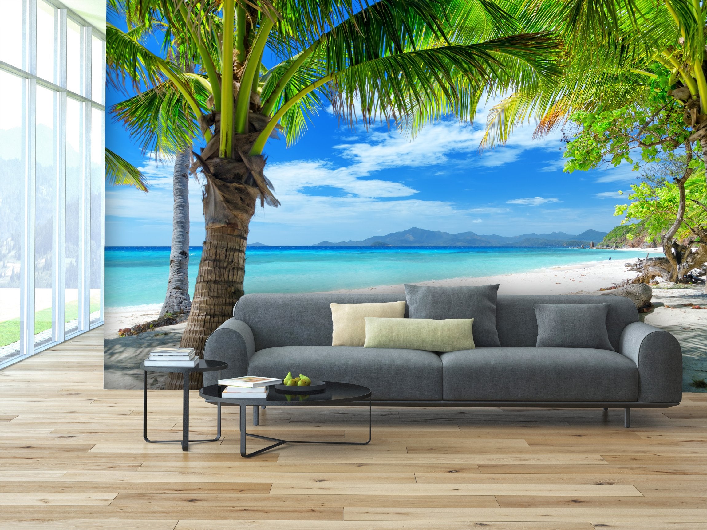 PVC Fototapete Beach - ECO Wandbild Selbstklebende Tapete - 3D Vinyl Wandsticker XXL SW065