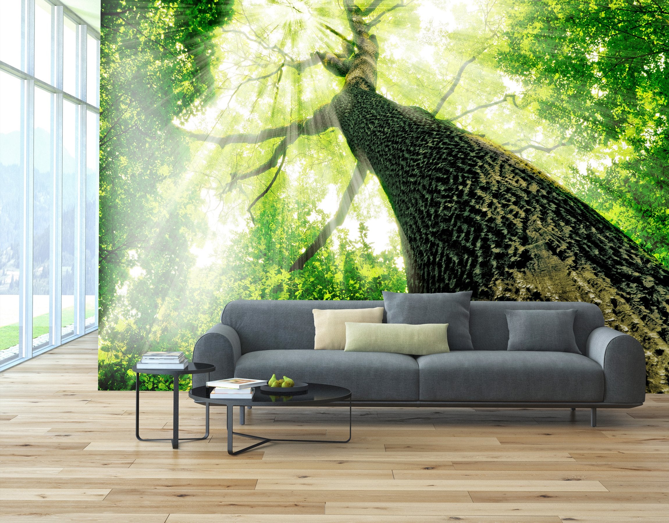 PVC Fototapete Forest - ECO Wandbild Selbstklebende Tapete - 3D Vinyl Wandsticker XXL SW119