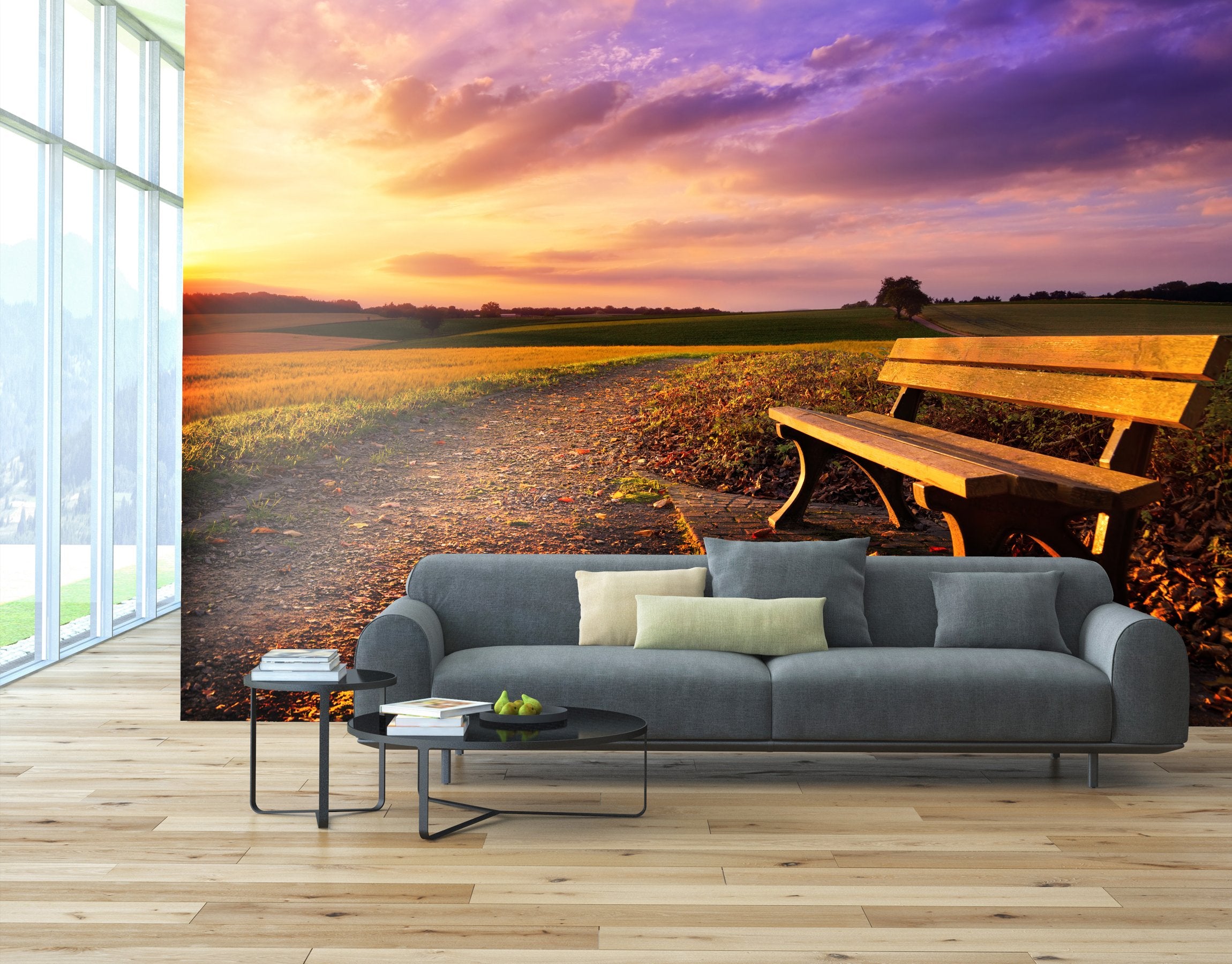 PVC Fototapete Colorful Sunset - ECO Wandbild Selbstklebende Tapete - 3D Vinyl Wandsticker XXL SW290