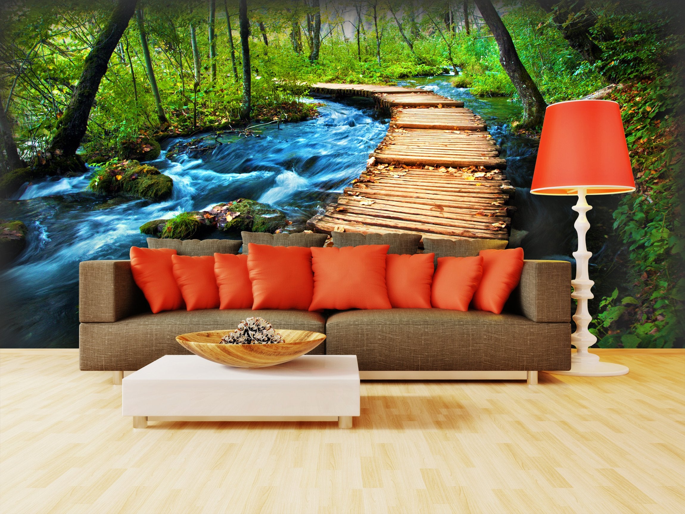 PVC Fototapete Deep forrest - ECO Wandbild Selbstklebende Tapete - 3D Vinyl Wandsticker XXL SW008