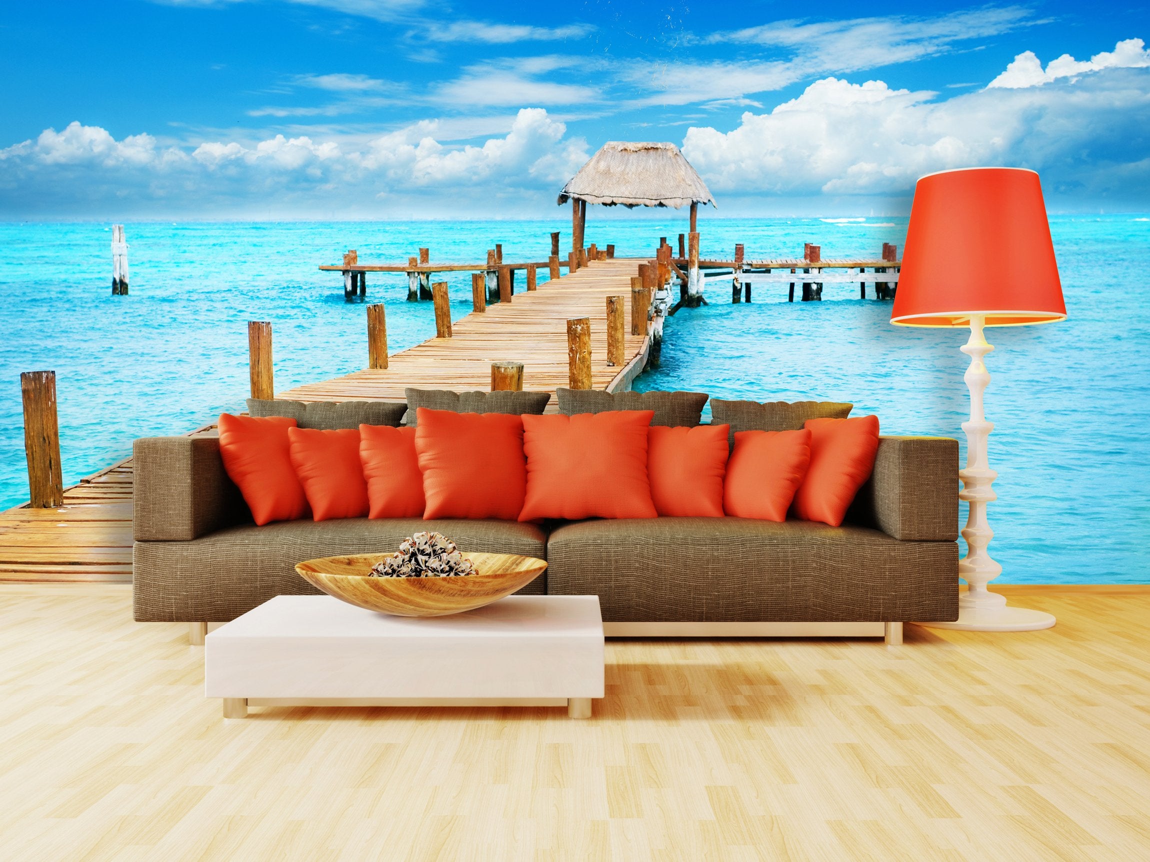 PVC Fototapete Tropic Paradise - ECO Wandbild Selbstklebende Tapete - 3D Vinyl Wandsticker XXL SW018