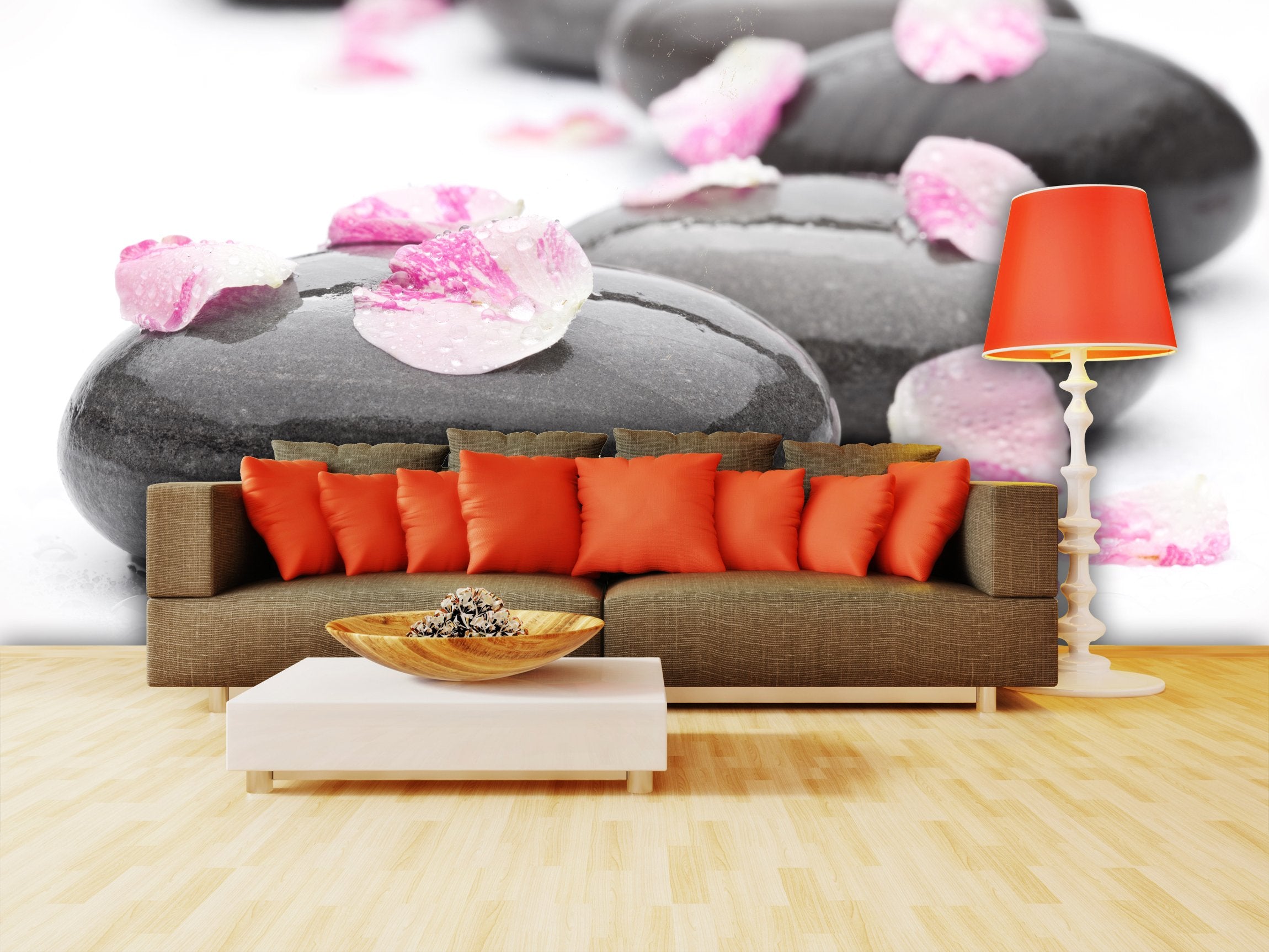 PVC Fototapete Spa Stones - ECO Wandbild Selbstklebende Tapete - 3D Vinyl Wandsticker XXL SW053