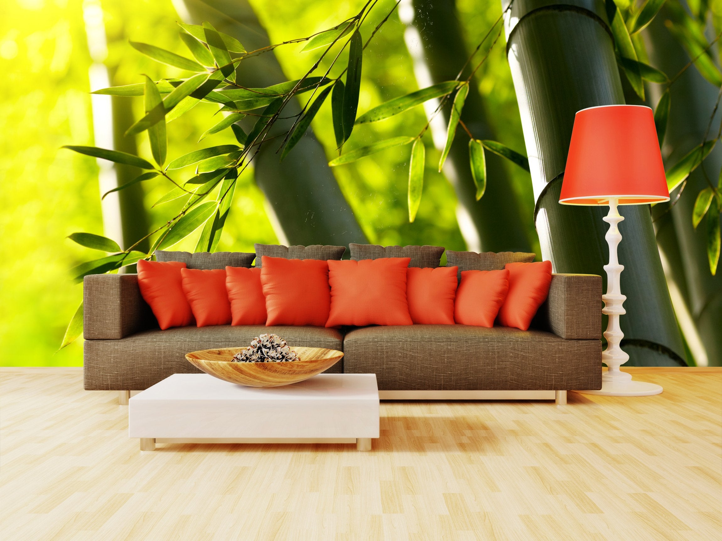 PVC Fototapete Bamboo Forest - ECO Wandbild Selbstklebende Tapete - 3D Vinyl Wandsticker XXL SW085