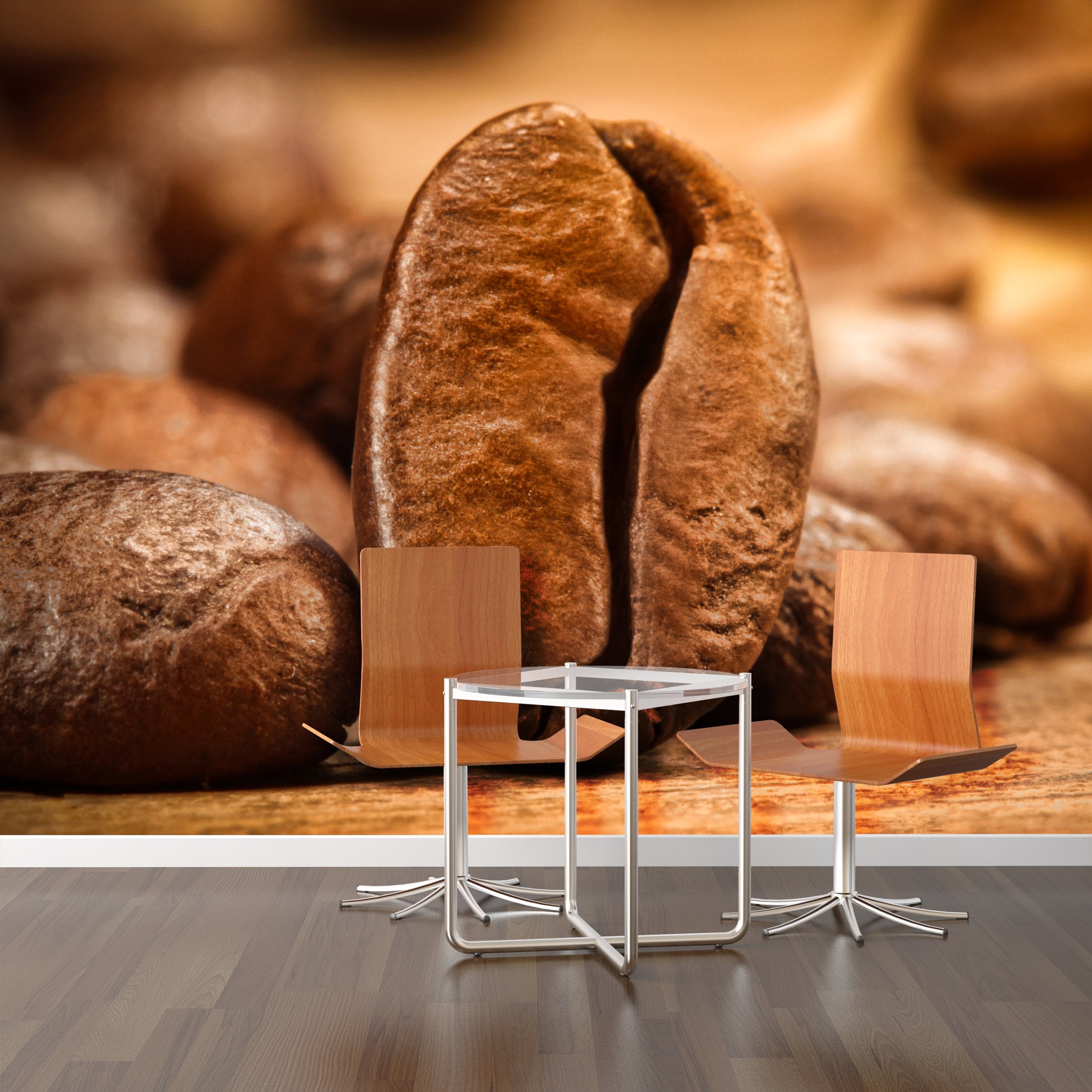 PVC Fototapete Coffee Beans - ECO Wandbild Selbstklebende Tapete - 3D Vinyl Wandsticker XXL SW050