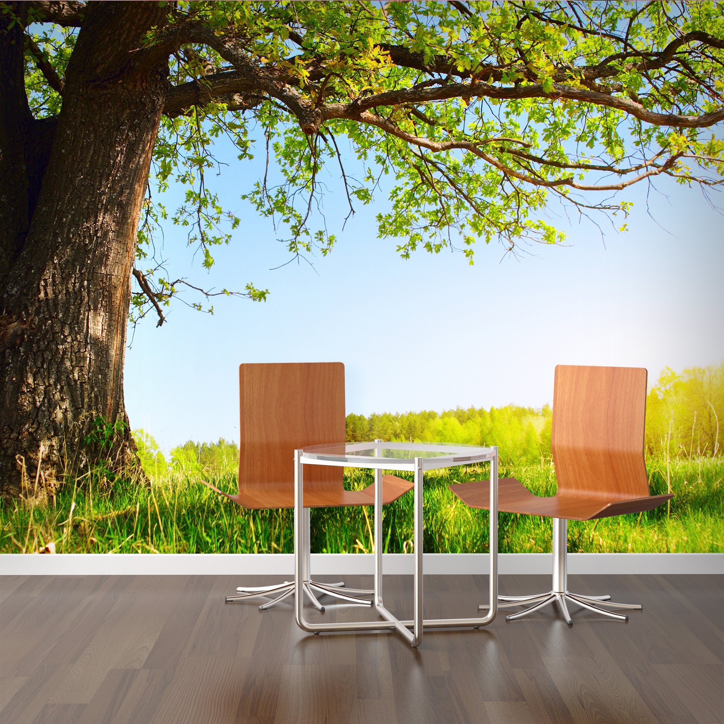 PVC Fototapete Fresh Tree - ECO Wandbild Selbstklebende Tapete - 3D Vinyl Wandsticker XXL SW017