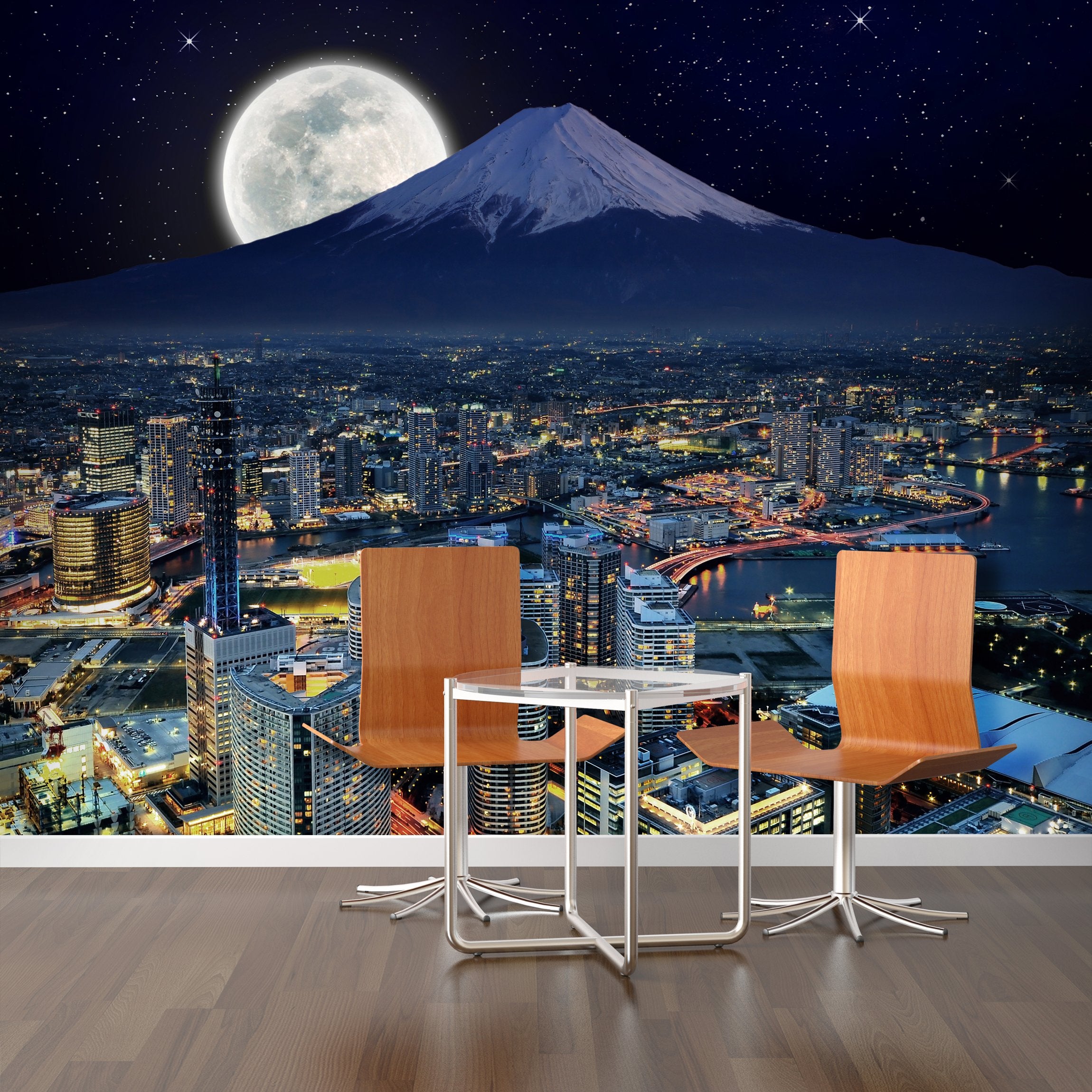 PVC Fototapete Yokohama City - ECO Wandbild Selbstklebende Tapete - 3D Vinyl Wandsticker XXL SW039