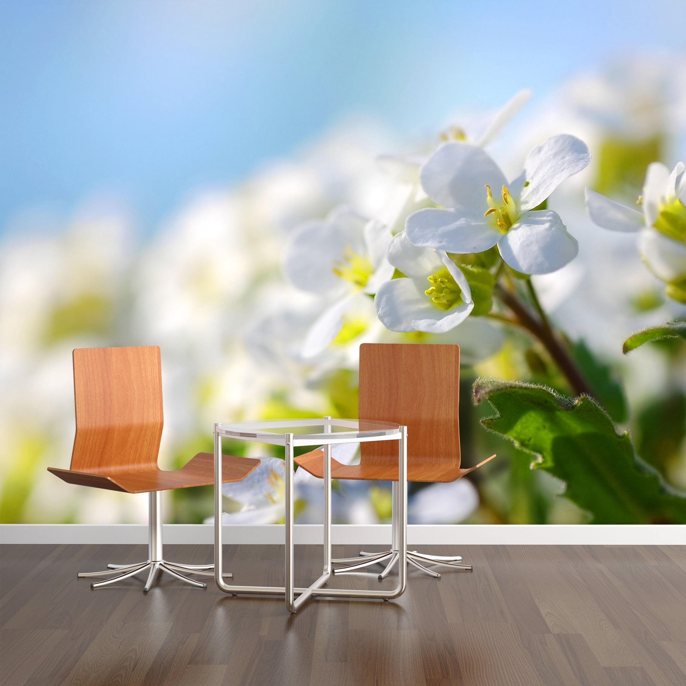 PVC Fototapete Spring Flowers - ECO Wandbild Selbstklebende Tapete - 3D Vinyl Wandsticker XXL SW156